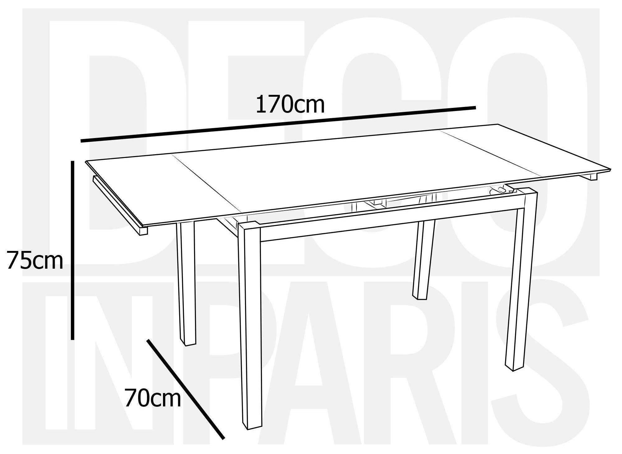 Ensemble table à manger extensible + 6 chaises blanc GISBORNE