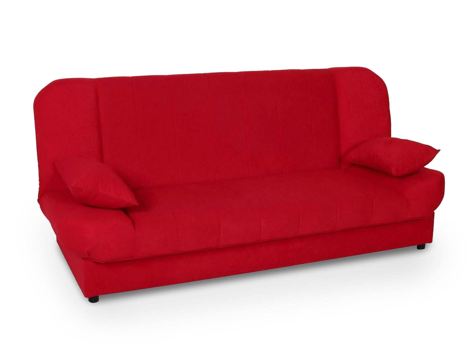 Canapé clic-clac convertible rouge KOTI