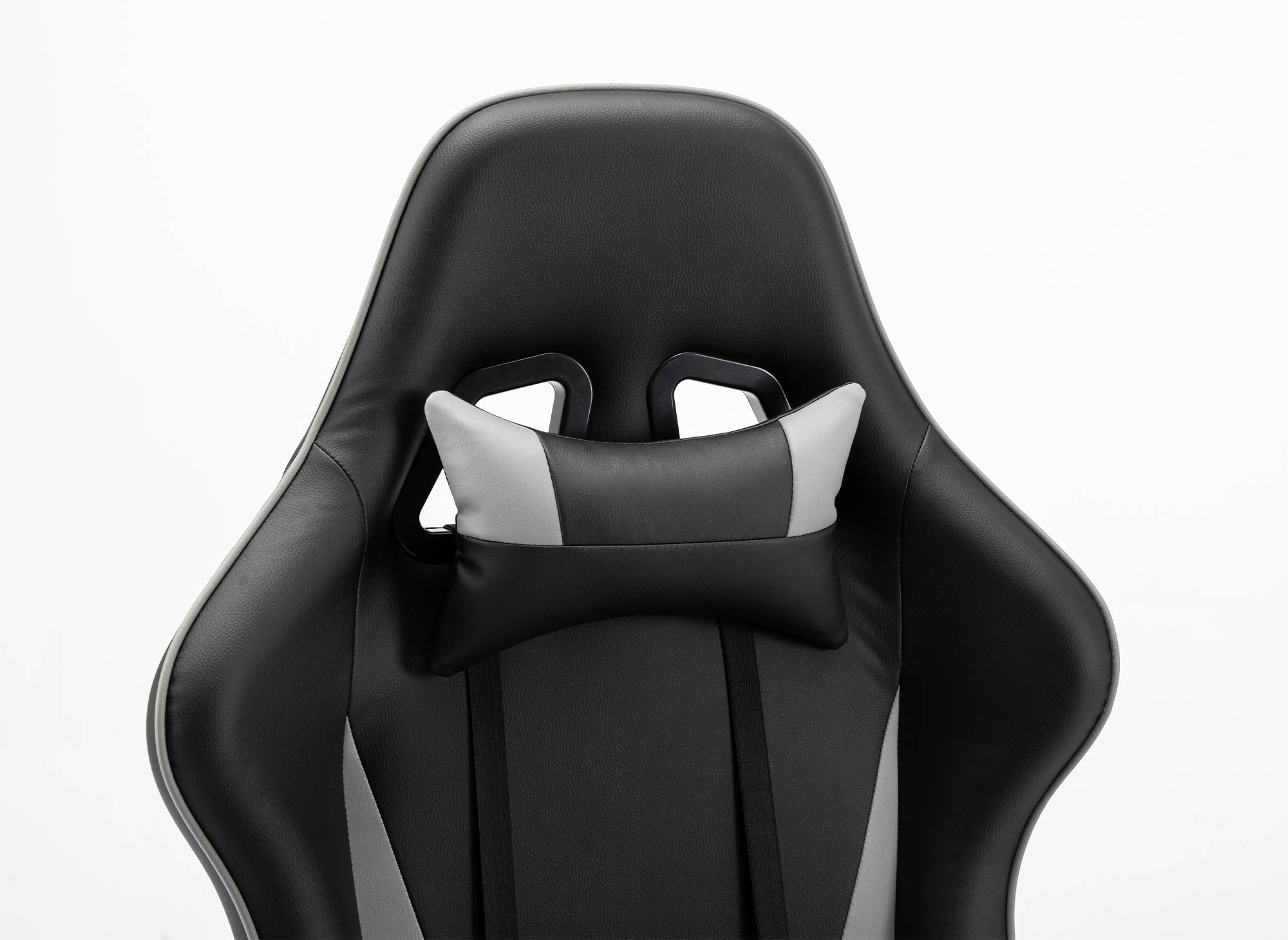 Fauteuil gaming en simili cuir noir et gris ELMAR
