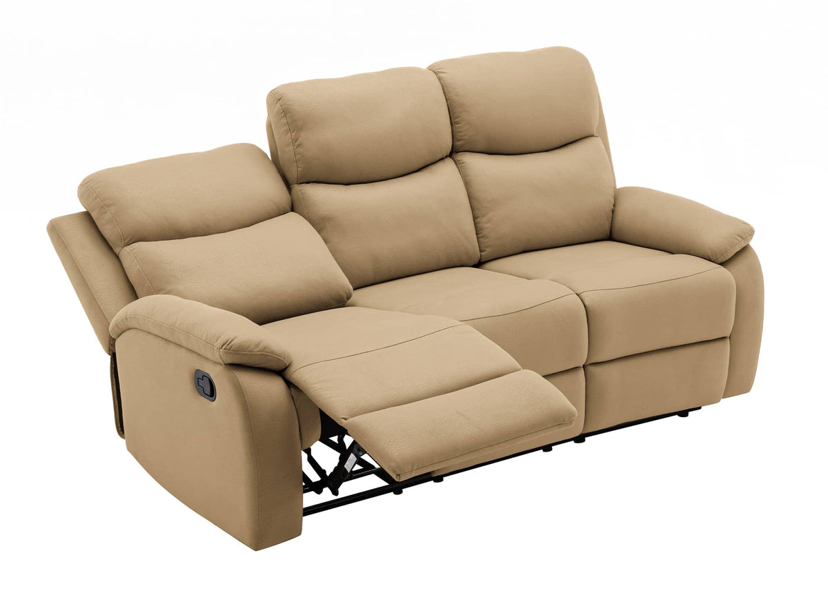 Canapé relax effet simili cuir camel 3 places JACOB