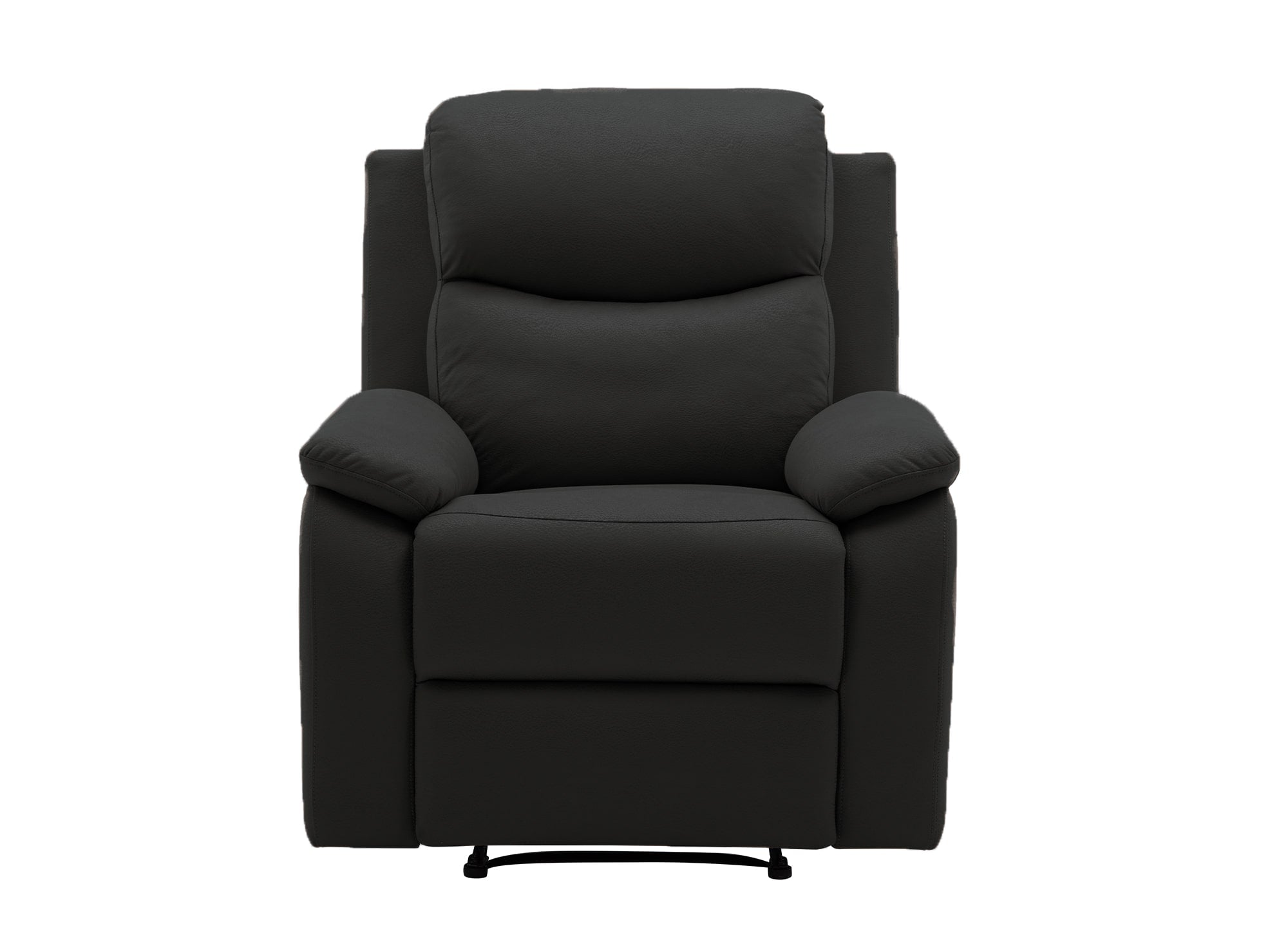 Fauteuil relax effet simili cuir noir JACOB