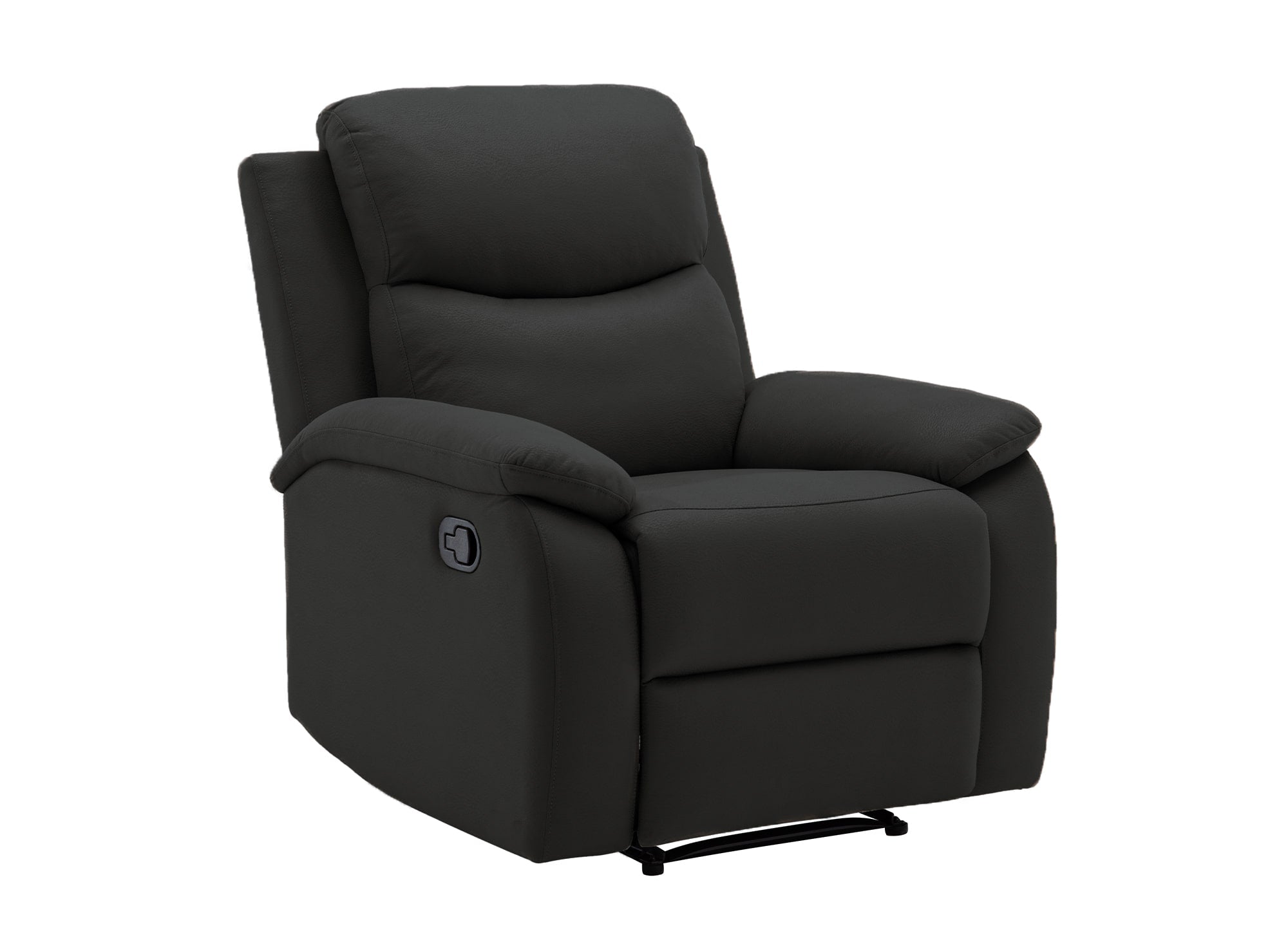 Fauteuil relax effet simili cuir noir JACOB