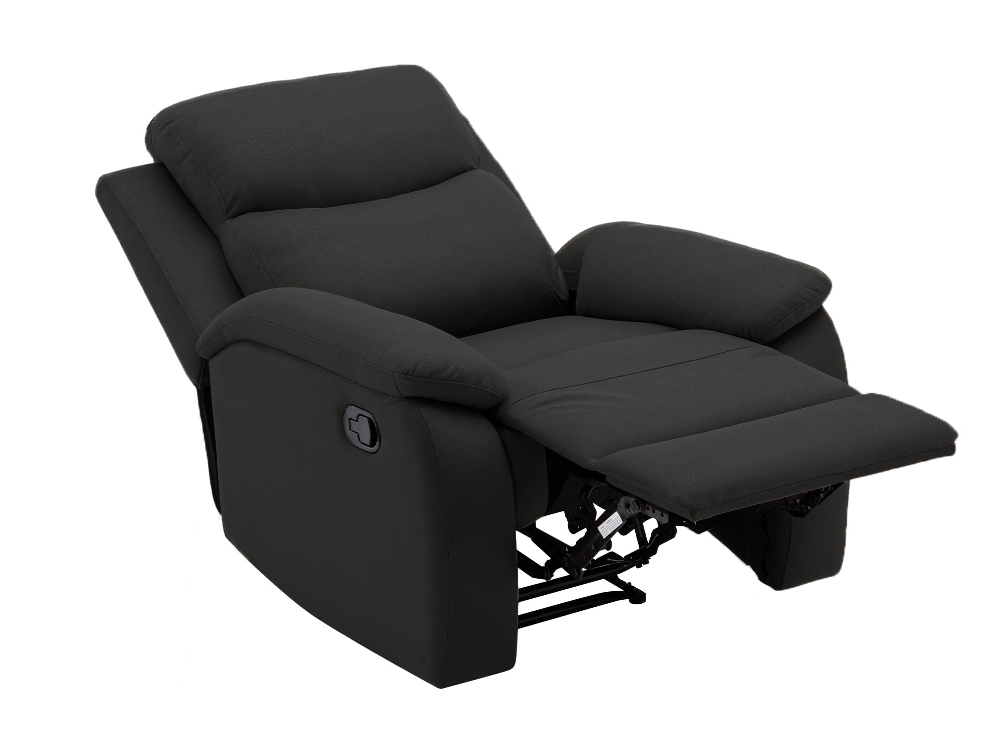 Fauteuil relax effet simili cuir noir JACOB