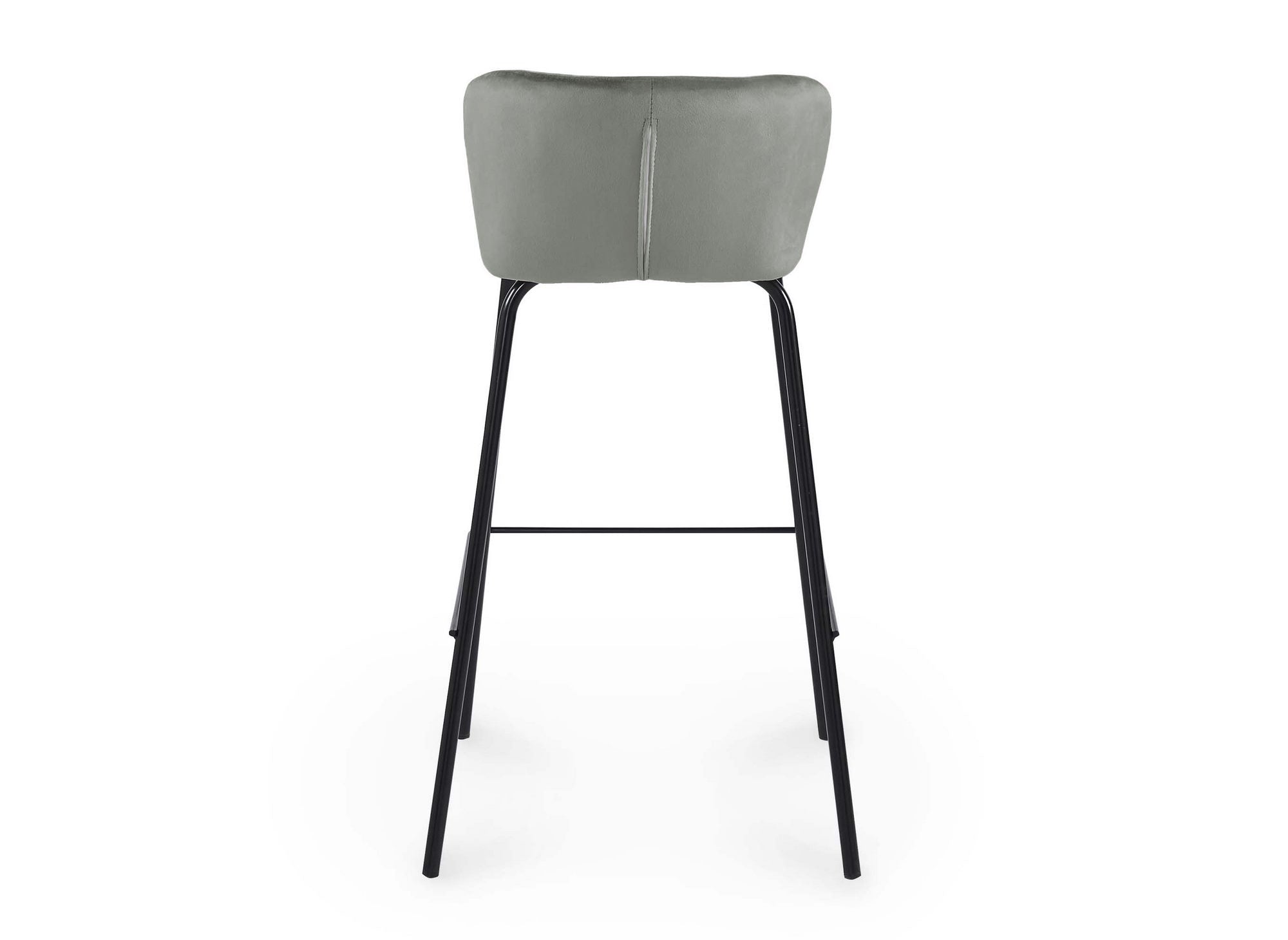 Lot de 2 tabourets de bar design en velours gris BOSCO