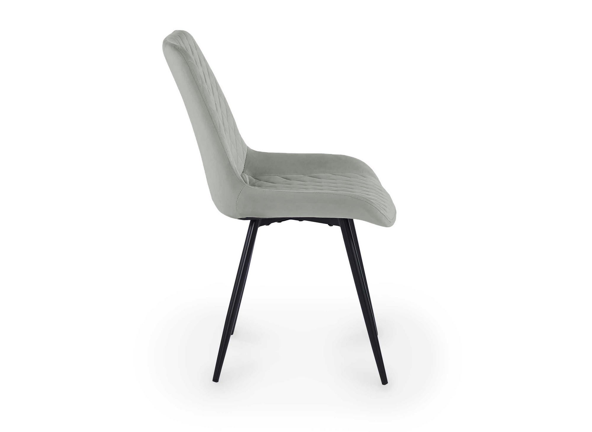 Lot de 2 chaises design en velours gris YOLA