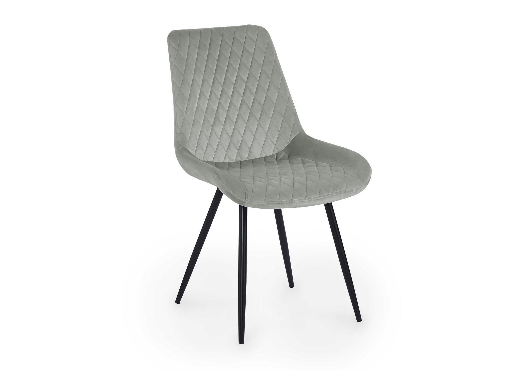 Lot de 2 chaises design en velours gris YOLA