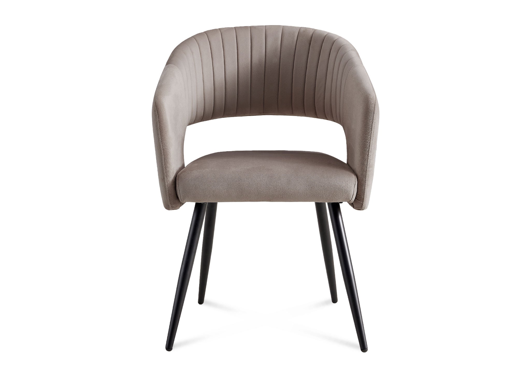 Lot de 2 chaises design en velours beige GLORIA