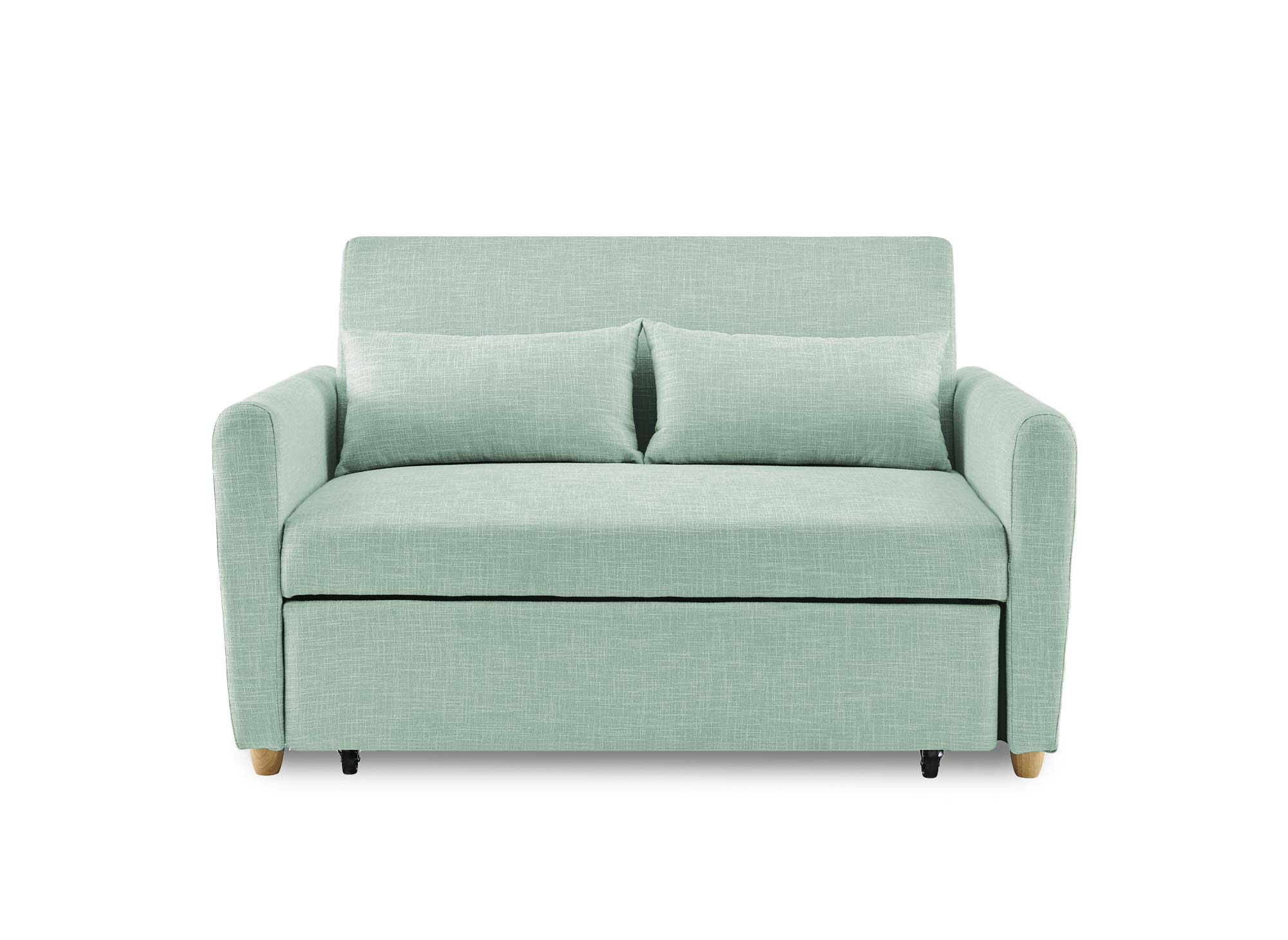 Canapé convertible scandinave en tissu vert d'eau KALAYA