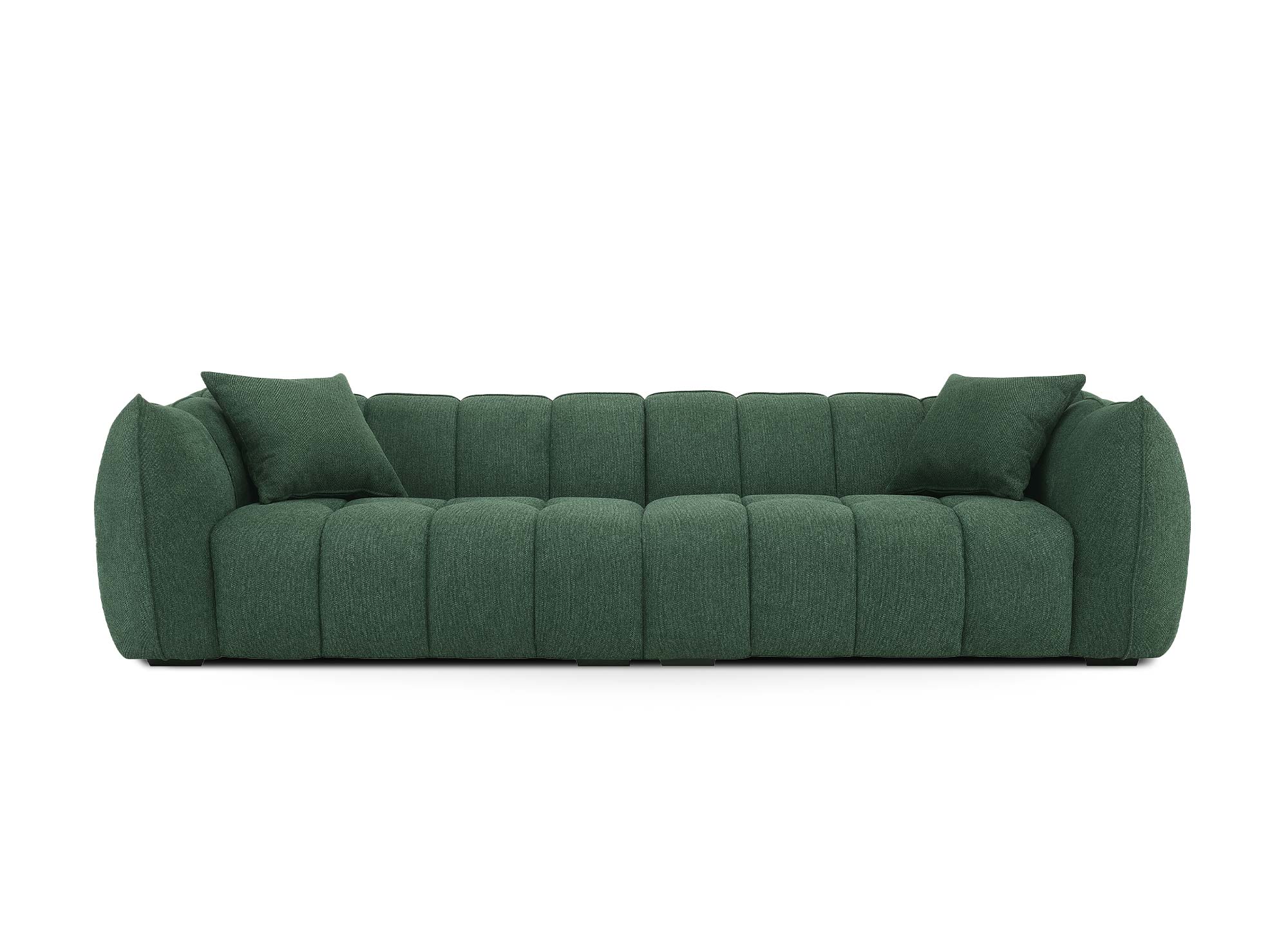 Canapé 4 places en tissu vert ALISSA