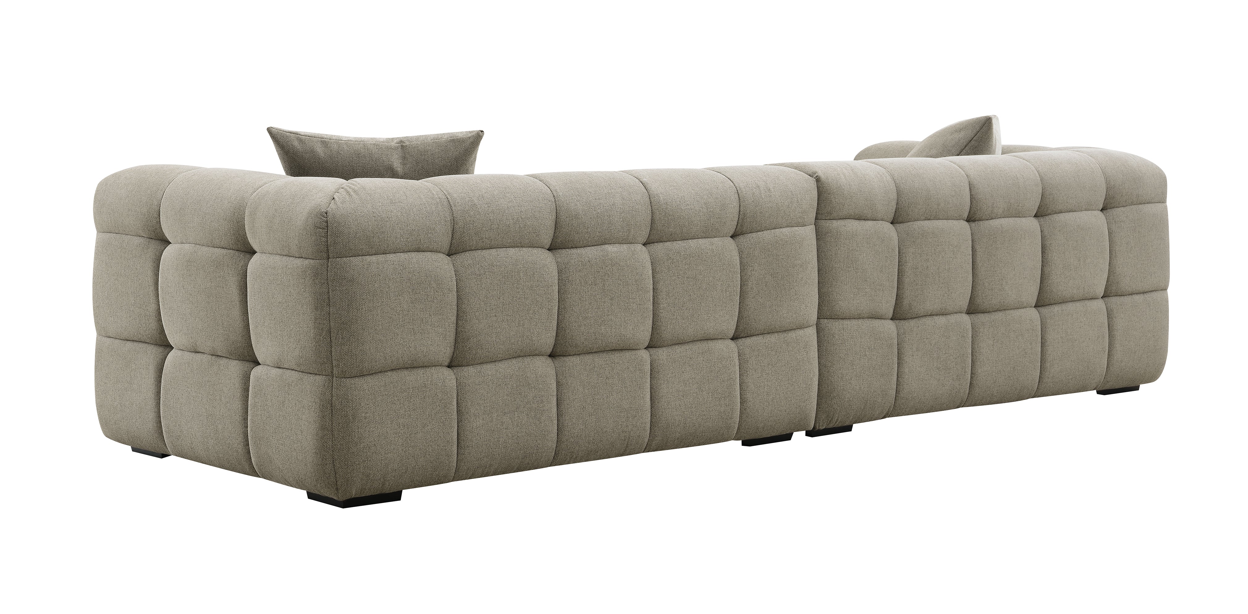 Canapé 4 places en tissu taupe BELLA