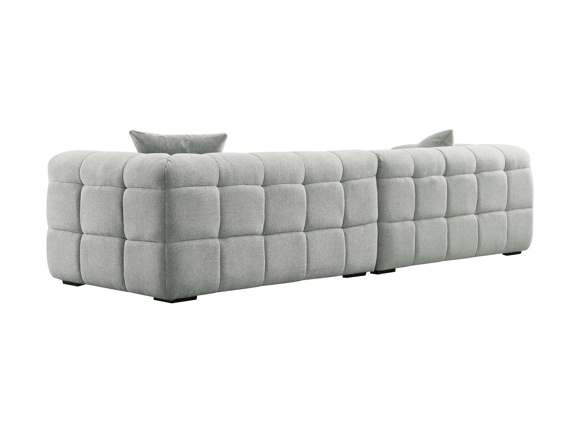 Canapé 4 places en tissu gris BELLA
