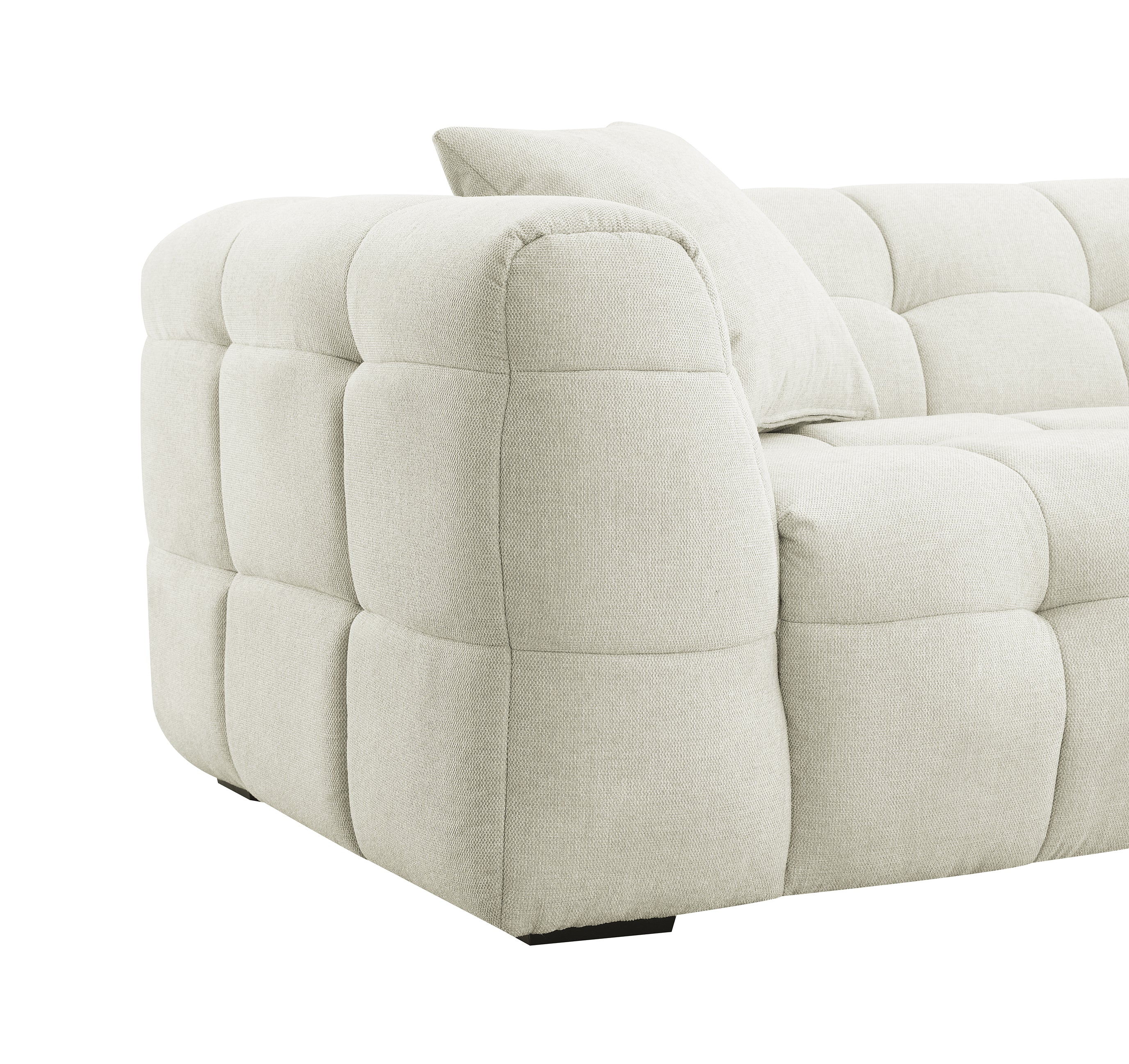 Canapé 4 places en tissu beige BELLA