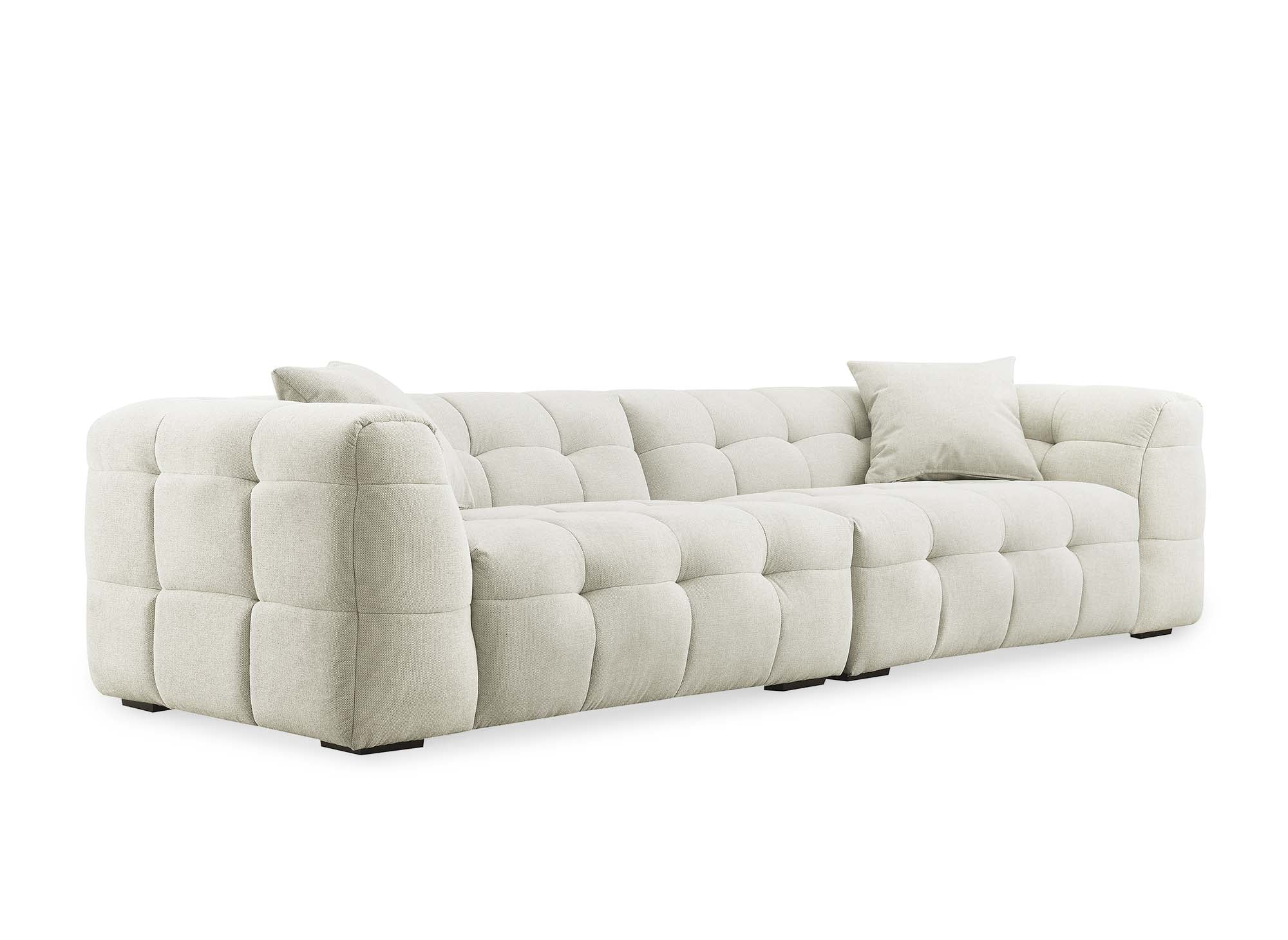 Canapé 4 places en tissu beige BELLA