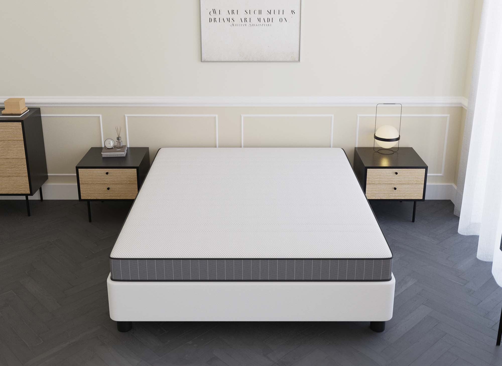 Matelas en mousse 160 x 200 cm épaisseur 15 cm WOLK