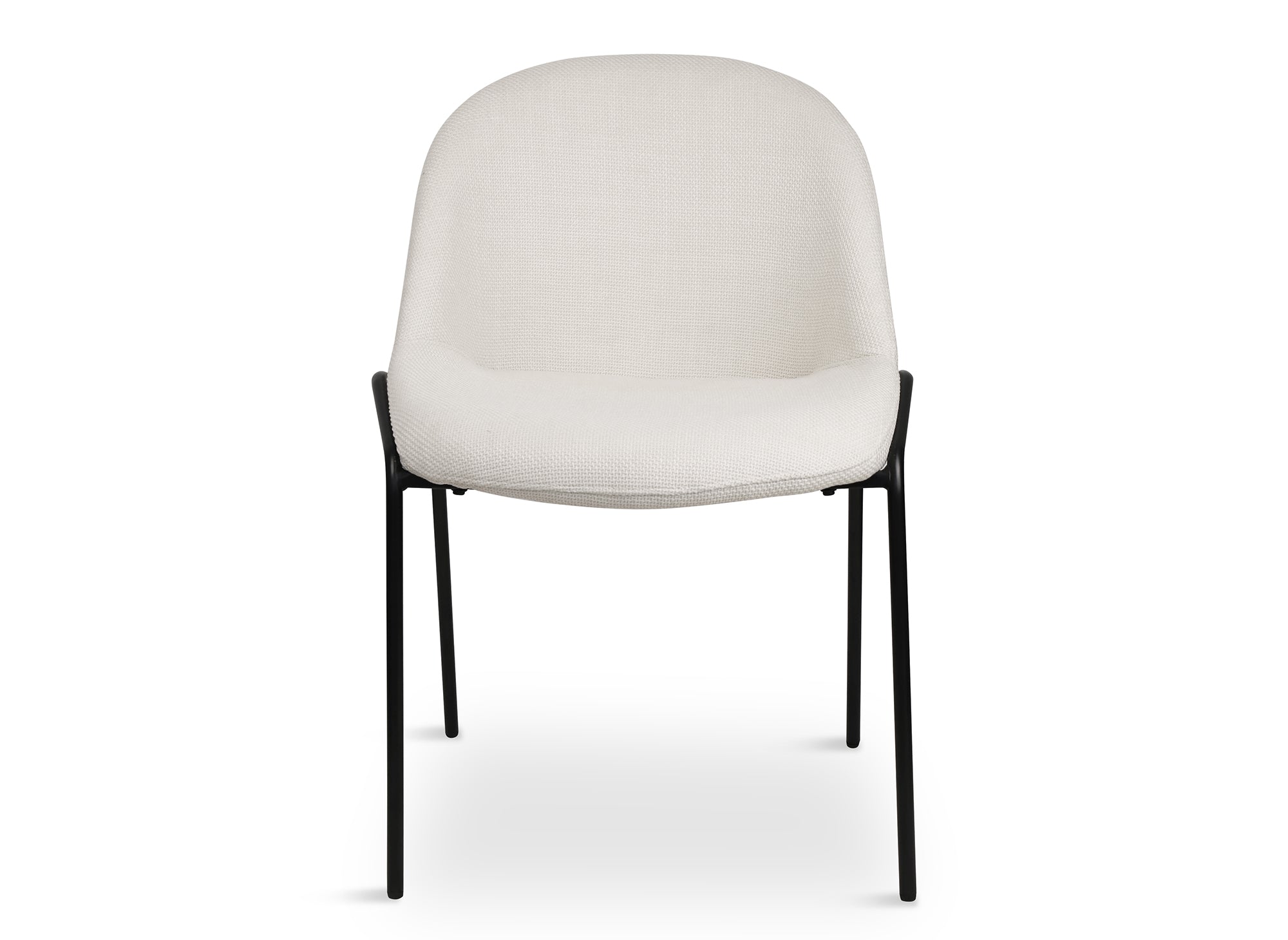 Lot de 2 chaises design en tissu lin beige ZAYA