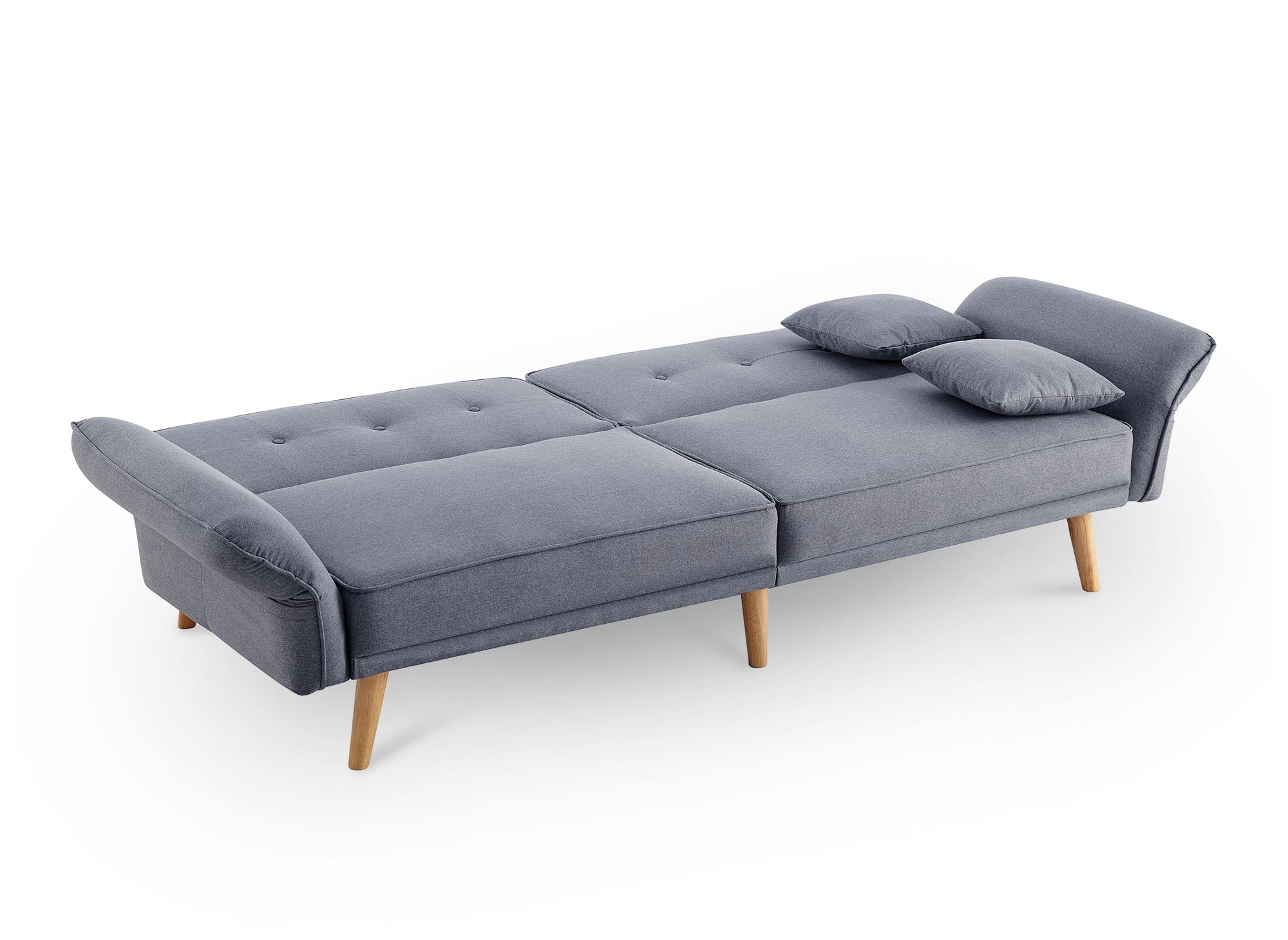 Canapé clic clac 3 places en tissu gris CHILI