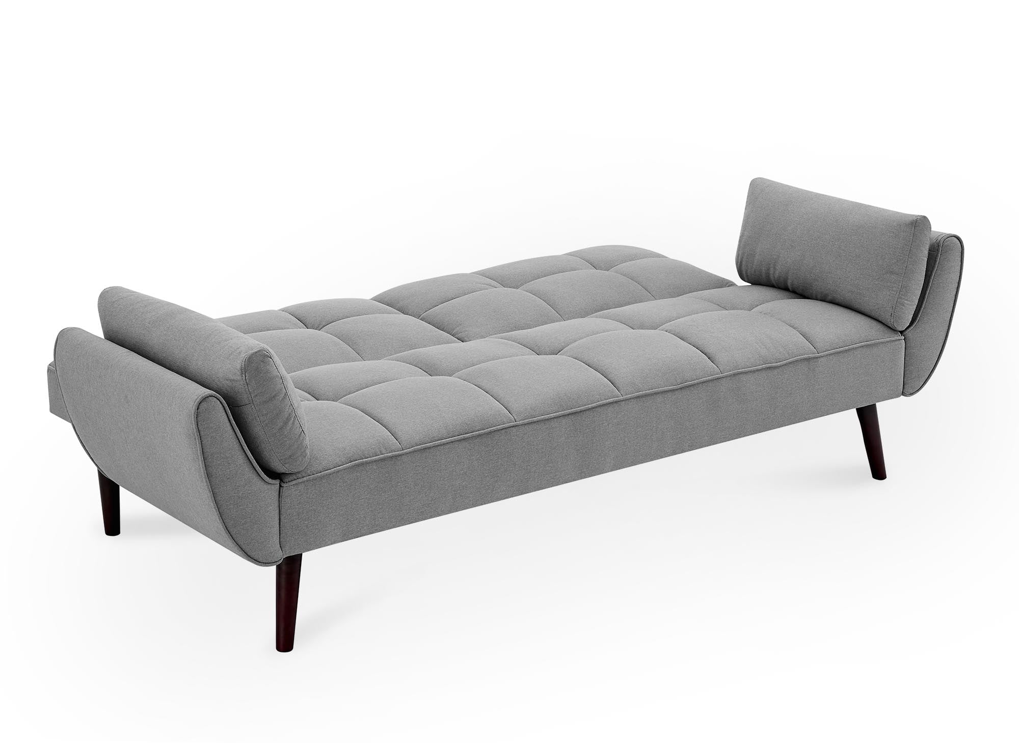 Canapé clic clac 3 places en tissu gris clair NARA