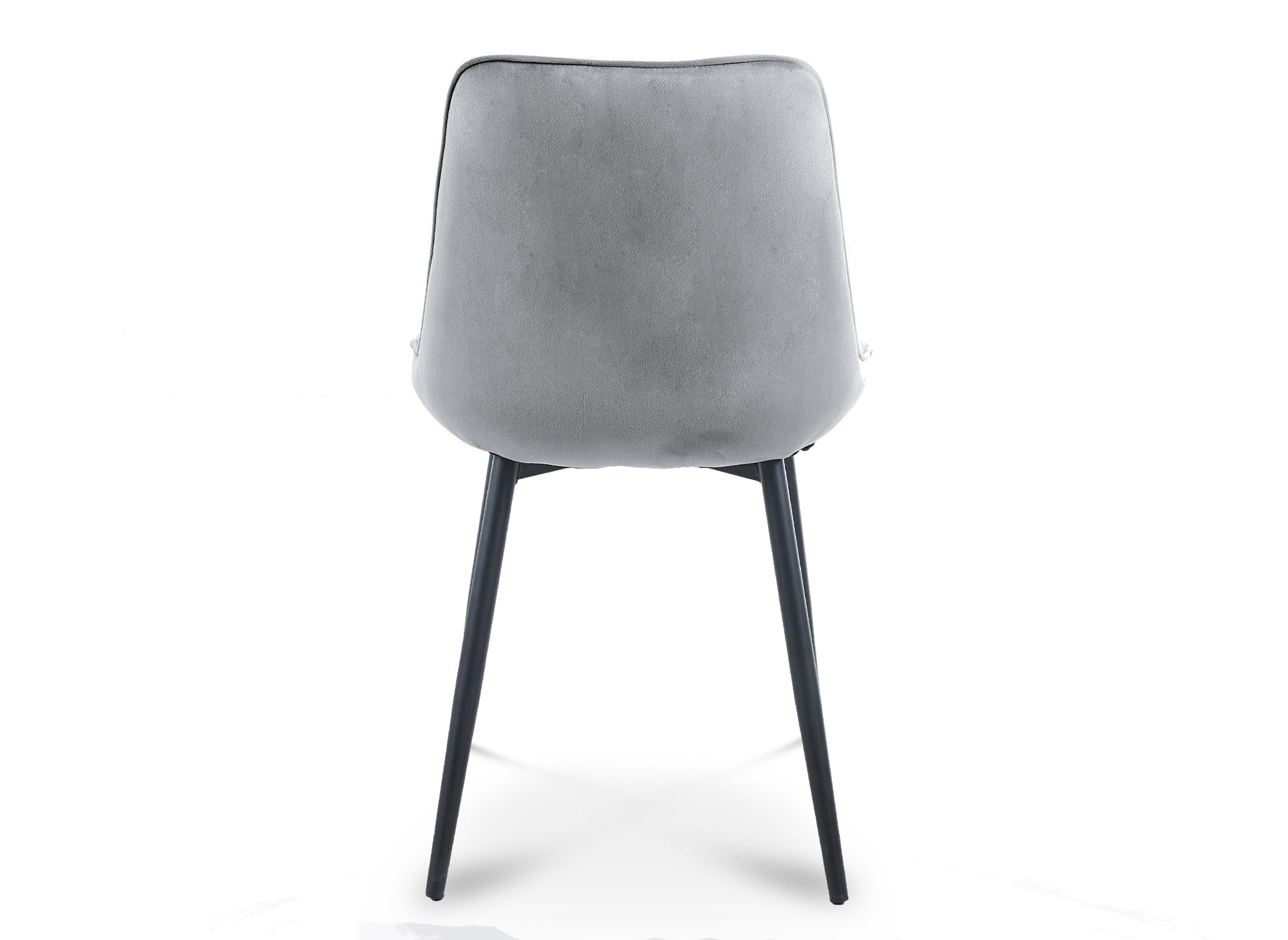 Lot de 4 chaises design en velours gris ELOVA