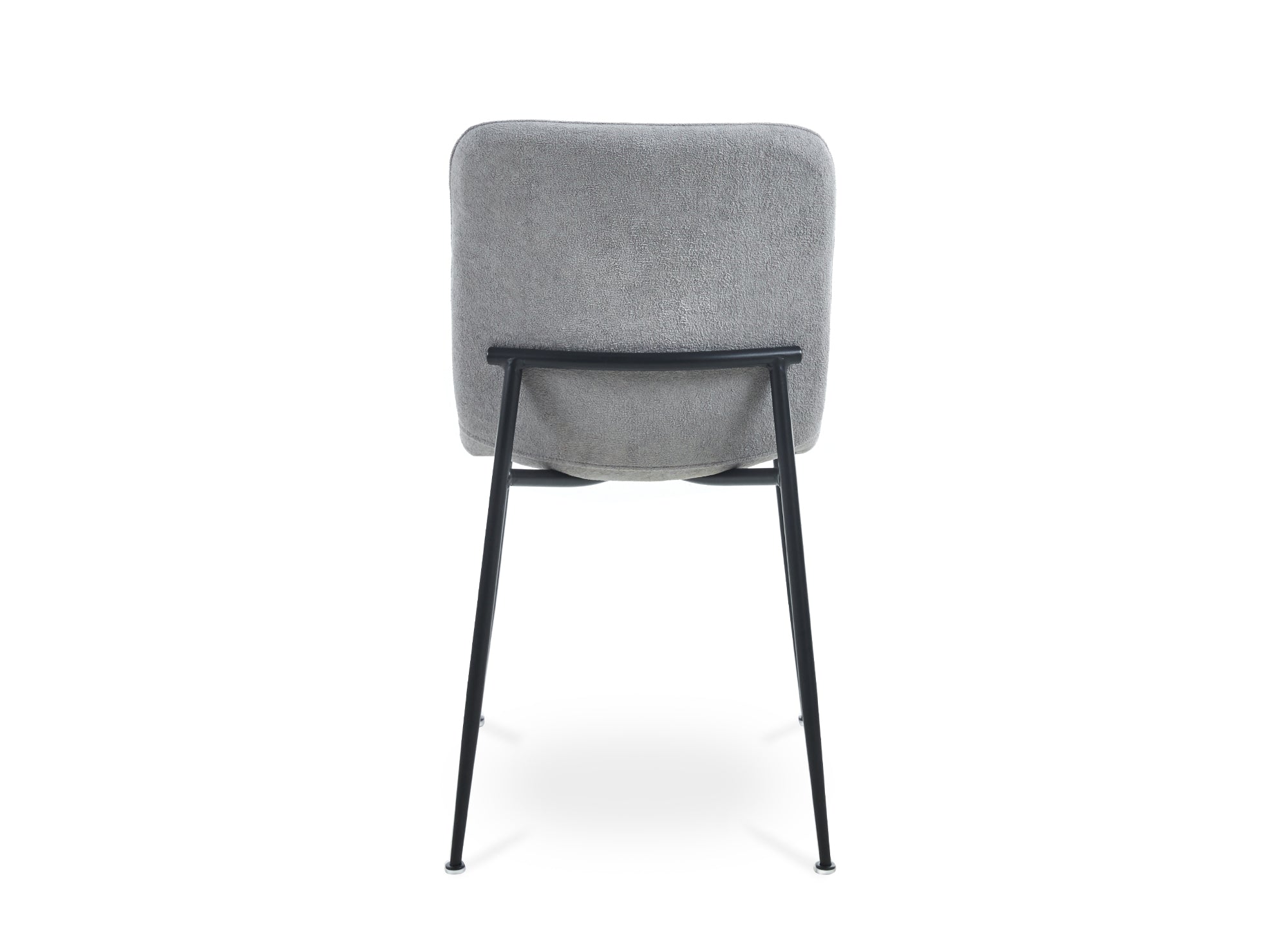 Lot de 4 chaises en tissu gris clair CHERYL
