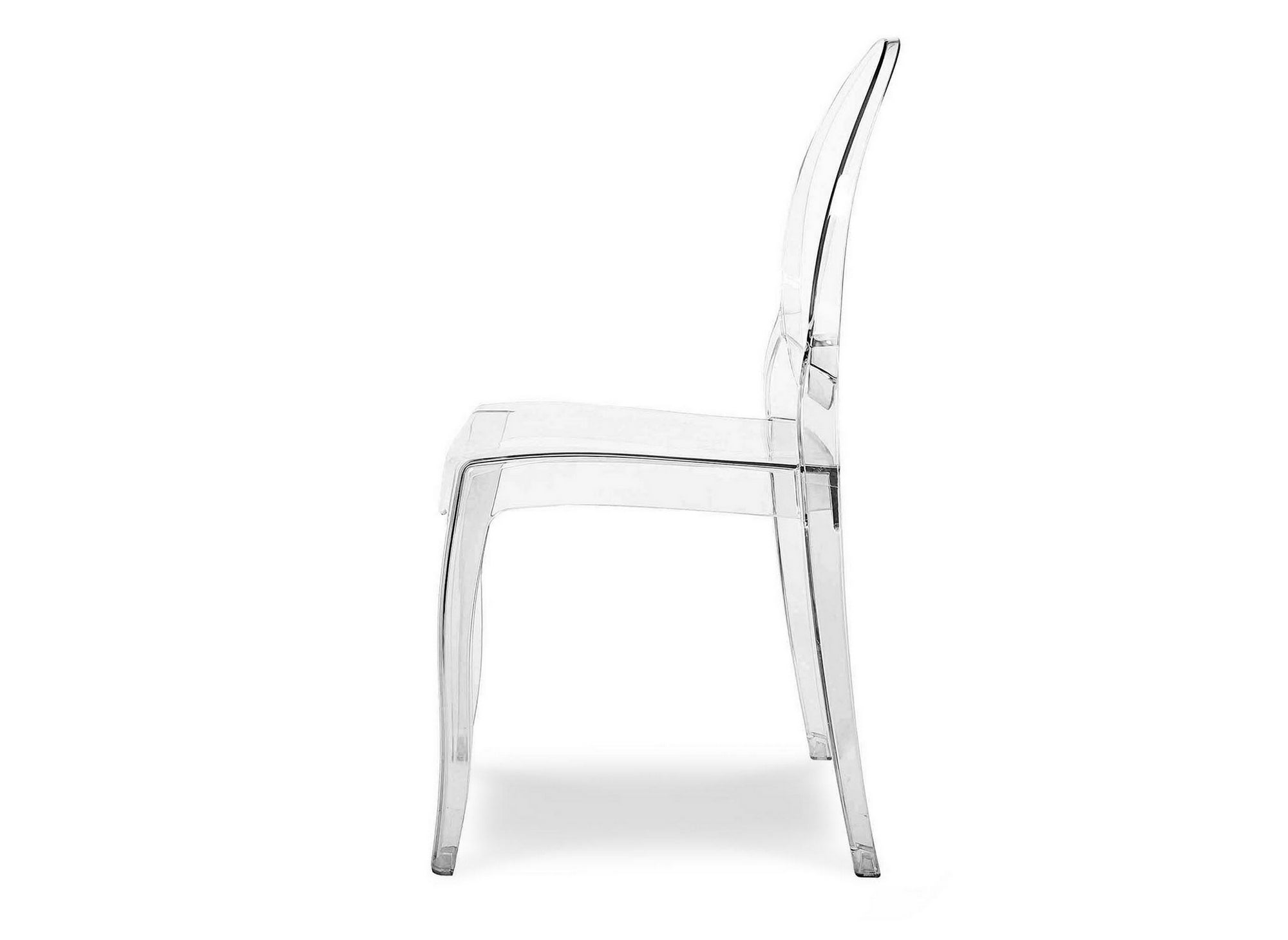 Lot de 4 chaises design en plexi transparent TOLGA