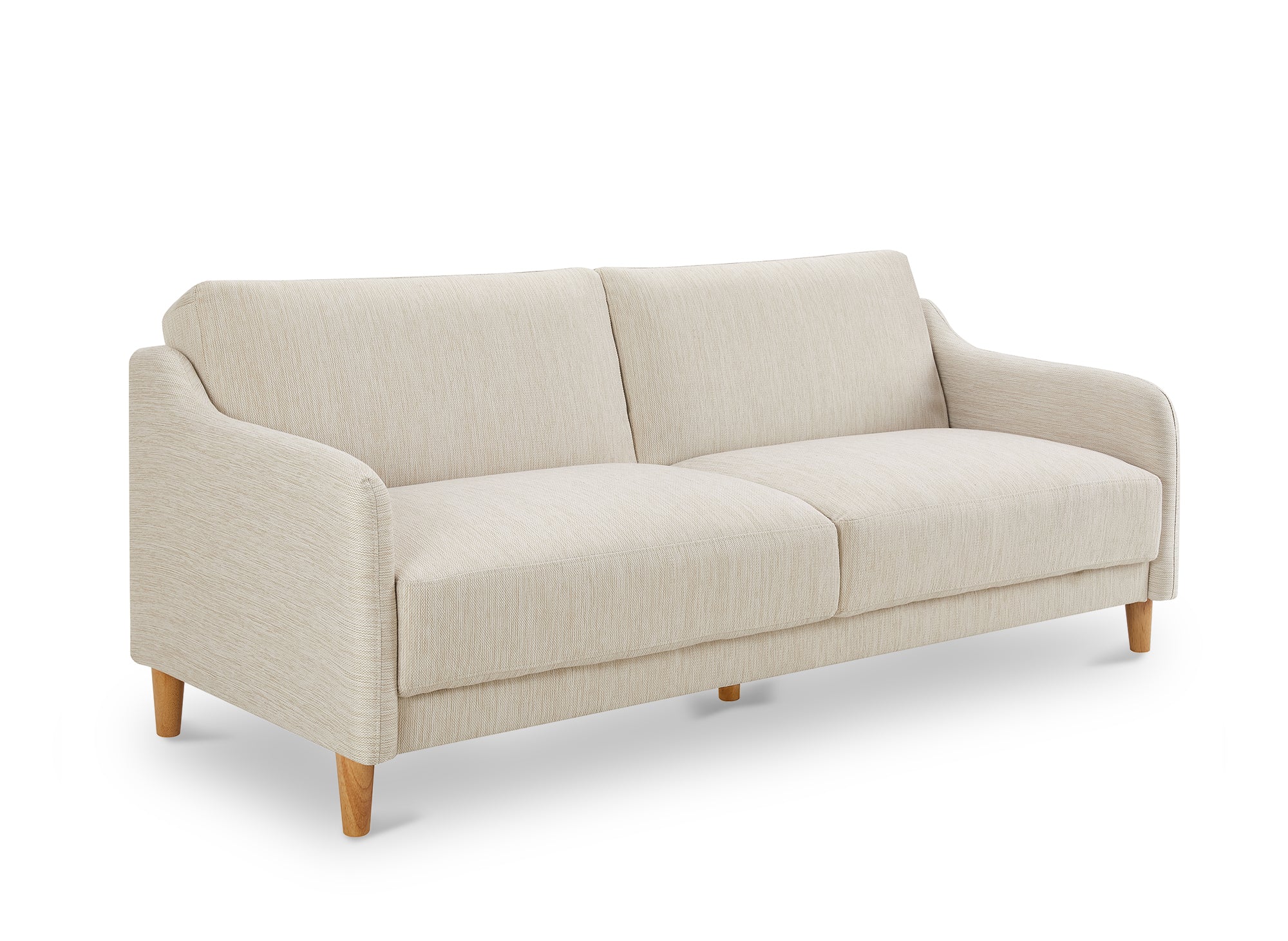 Canapé clic clac 3 places en tissu beige MARLON
