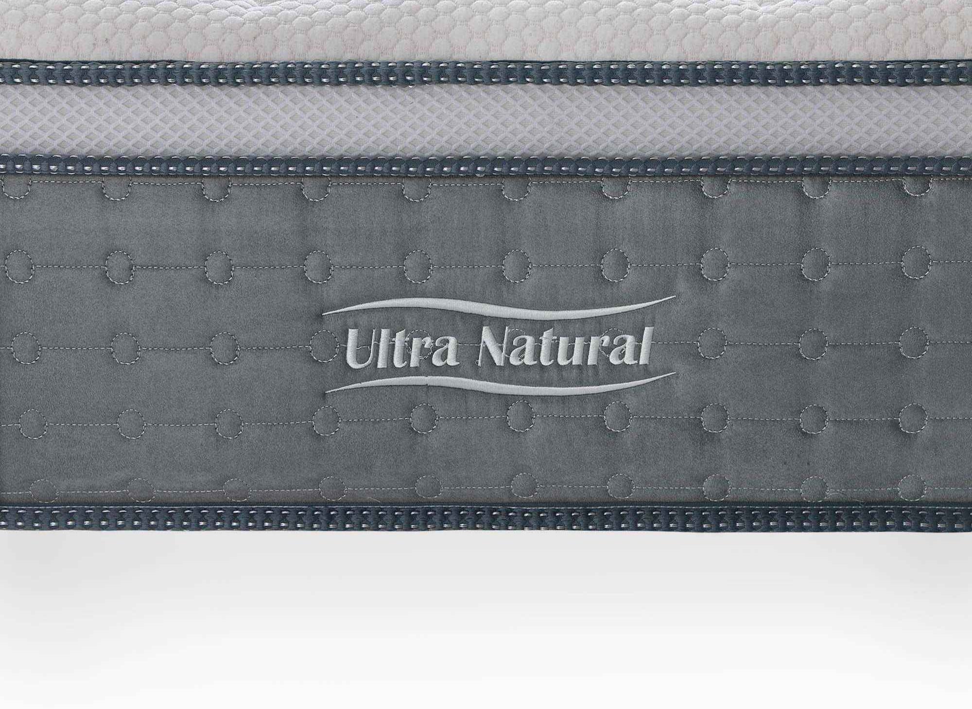 Matelas hybride NATURAL 180 x 200 cm ressorts ensachés et soie épaisseur 29 cm