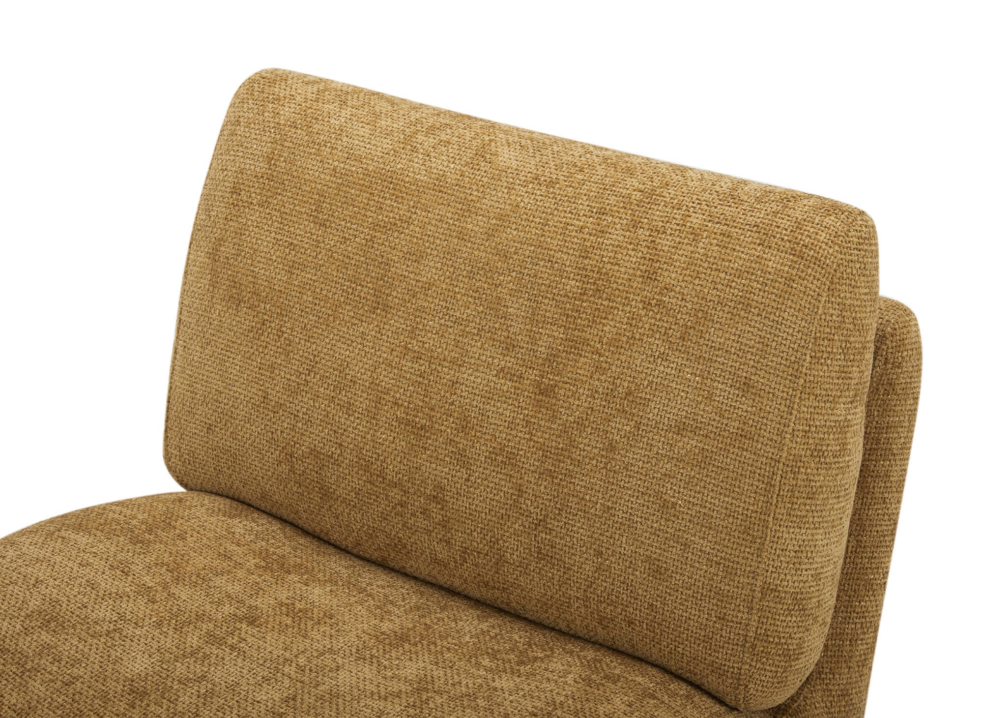 Fauteuil pivotant en velours chiné jaune TANGO