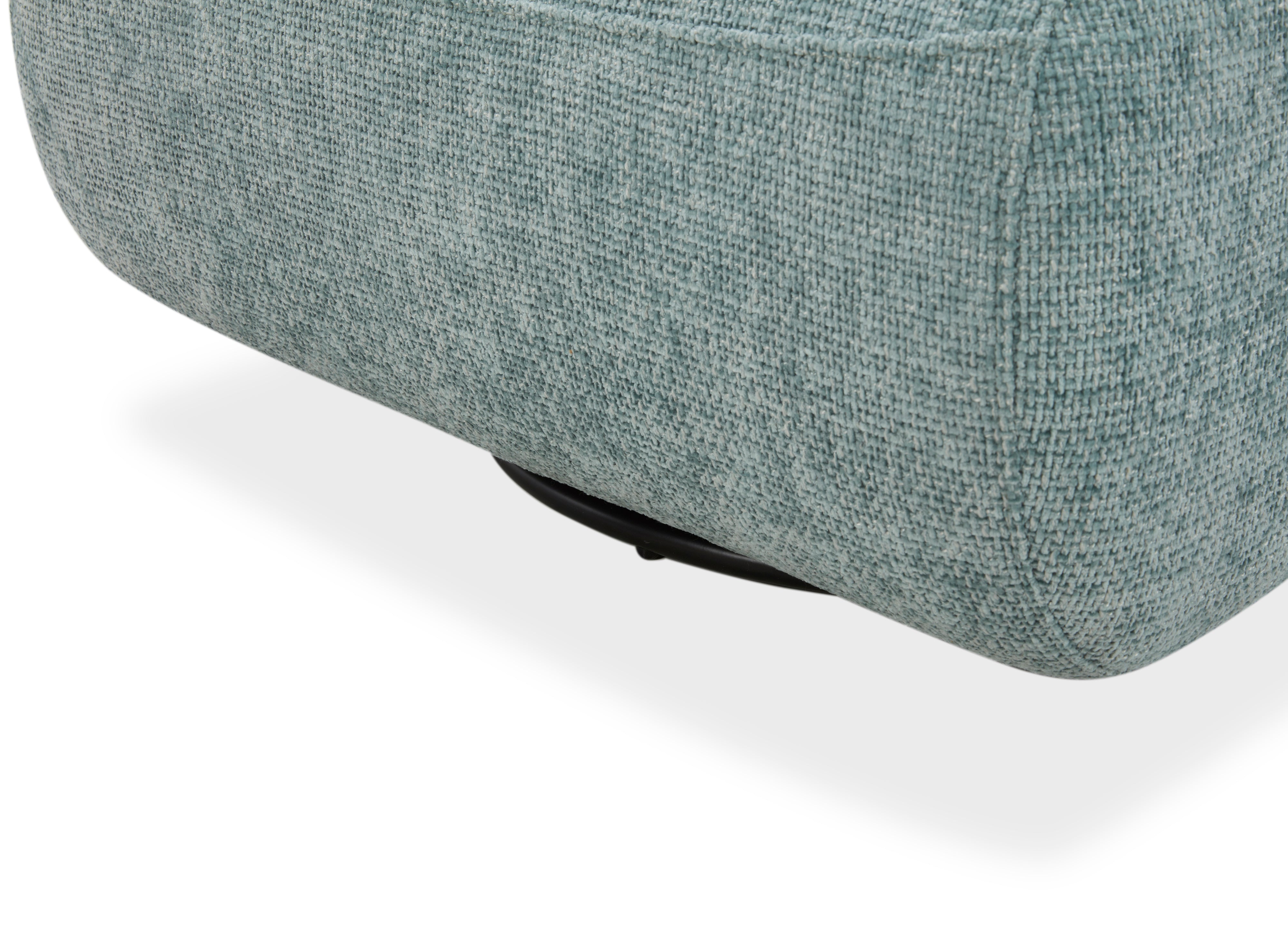 Fauteuil pivotant en velours chiné vert d'eau TANGO