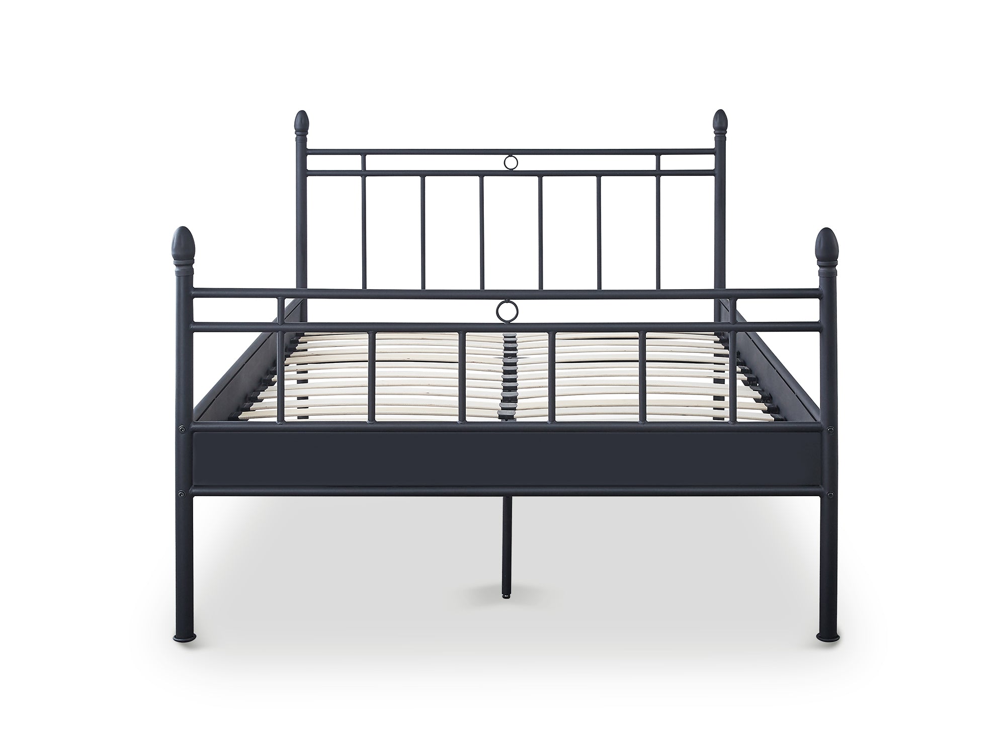 Lit double en métal noir KADY 160 x 200 cm