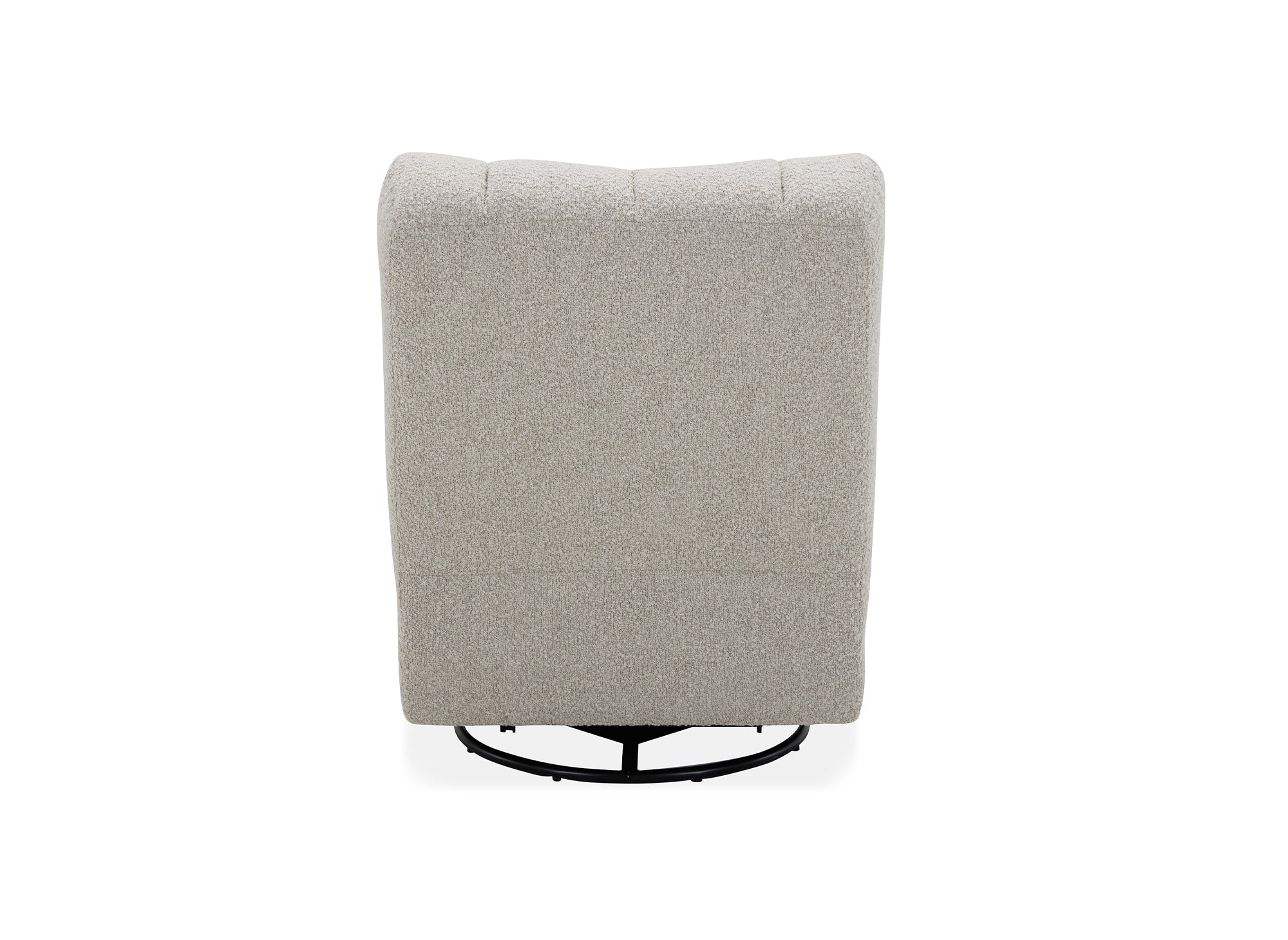Fauteuil relax pivotant à commande manuelle effet peau de mouton beige TILIO