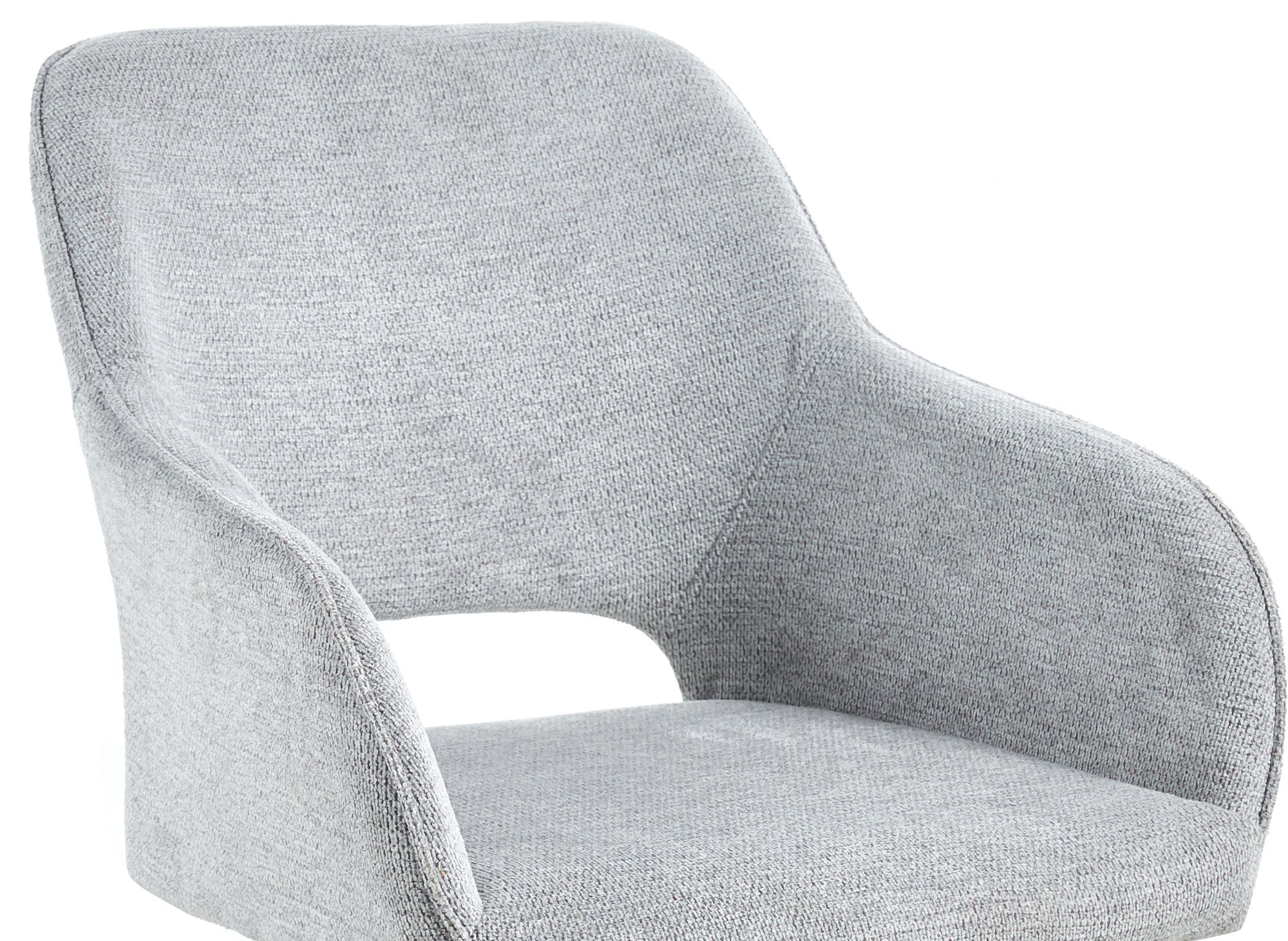 Lot de 2 chaises pivotantes design en velours gris clair CIEL