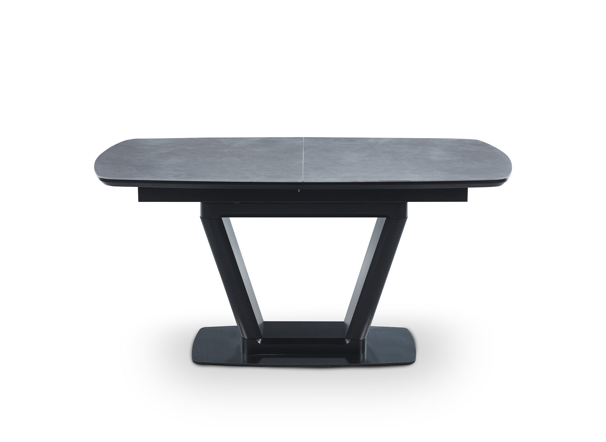 Table à manger rectangulaire à rallonge plateau céramique gris PIERROT