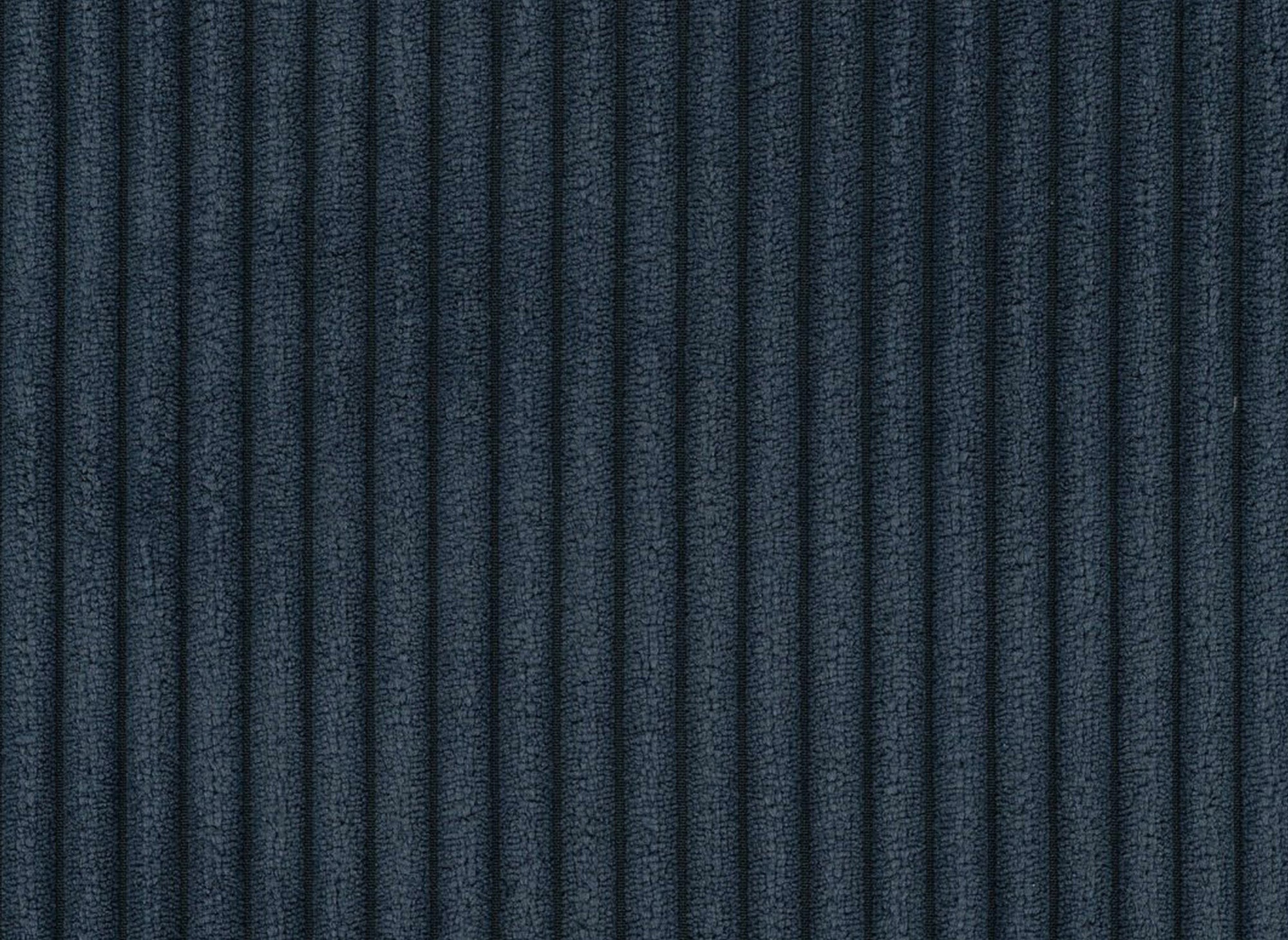 Canapé panoramique convertible avec coffre en velours cotelé bleu foncé - JADE