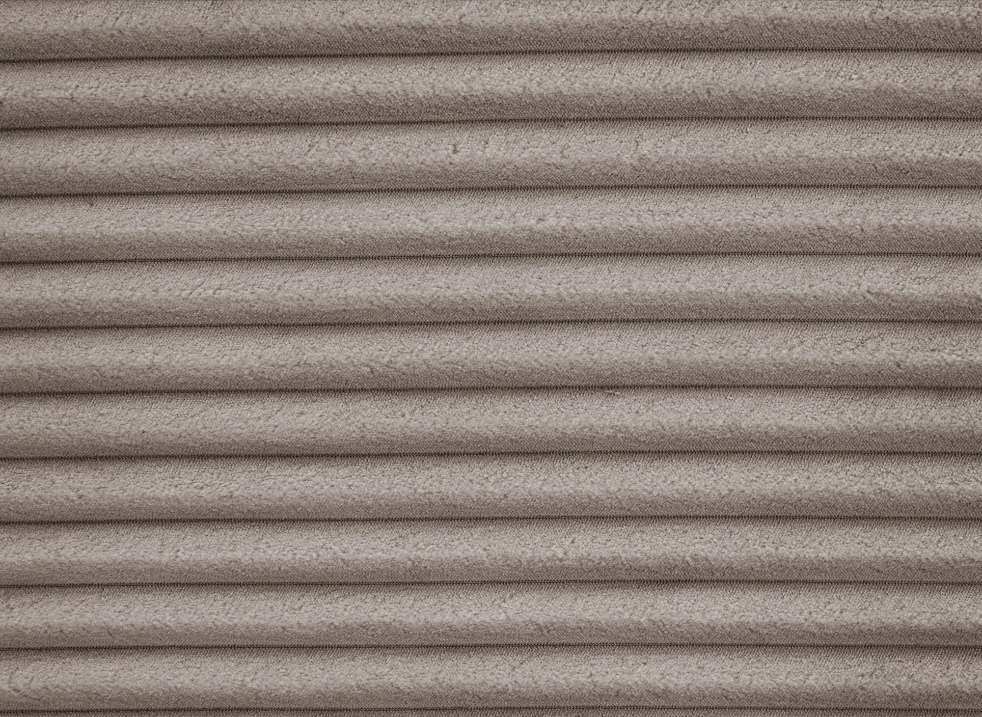 Canapé d'angle convertible avec coffre en velours gros côtelé doux taupe TILDA - Angle gauche