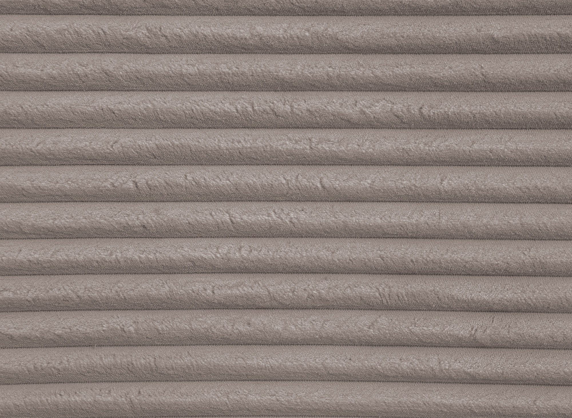 Canapé d'angle convertible avec méridienne et coffre en gros côtelé doux taupe TILDA - Angle gauche