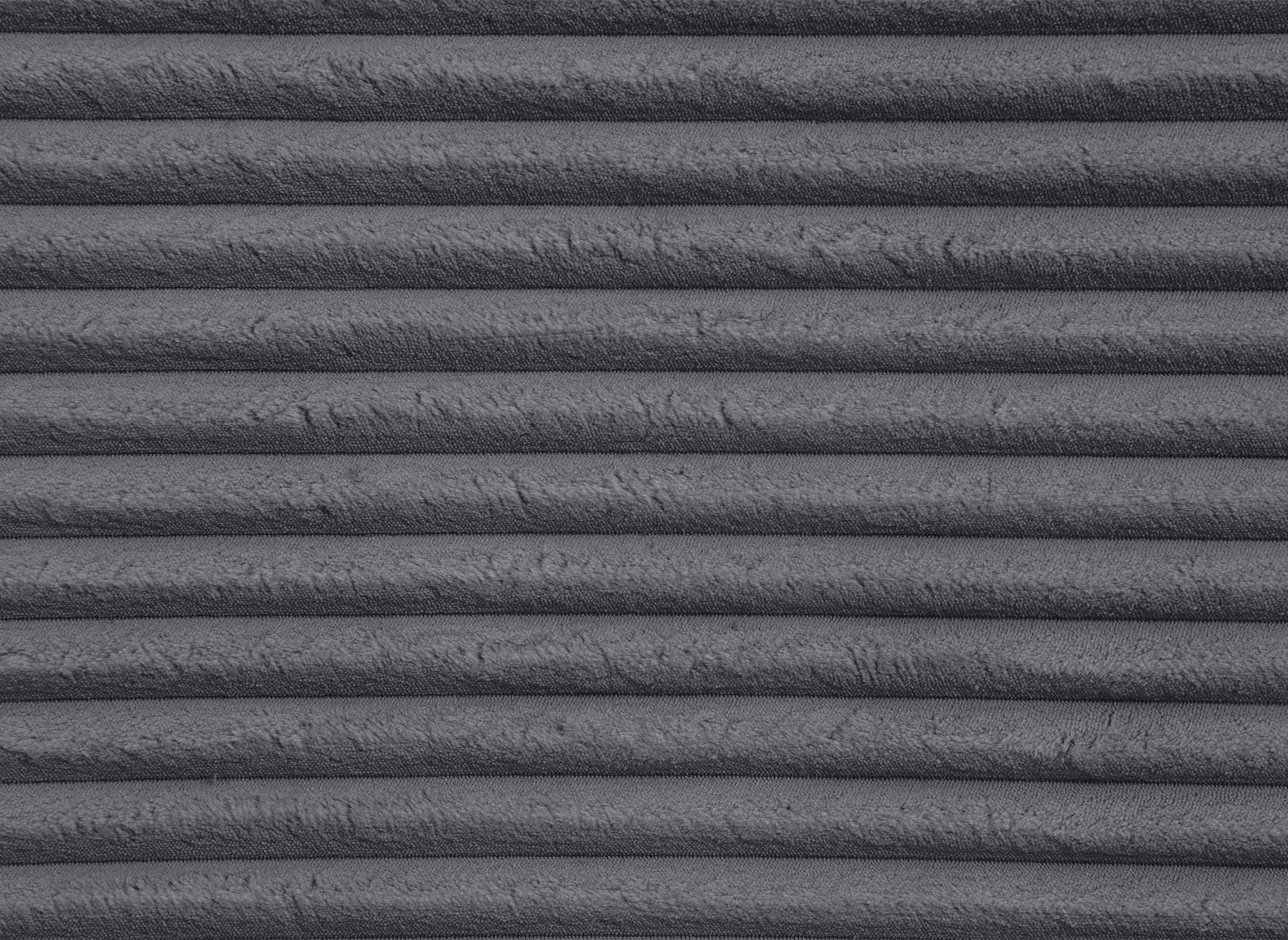 Canapé d'angle convertible avec méridienne et coffre en gros côtelé doux gris TILDA - Angle gauche