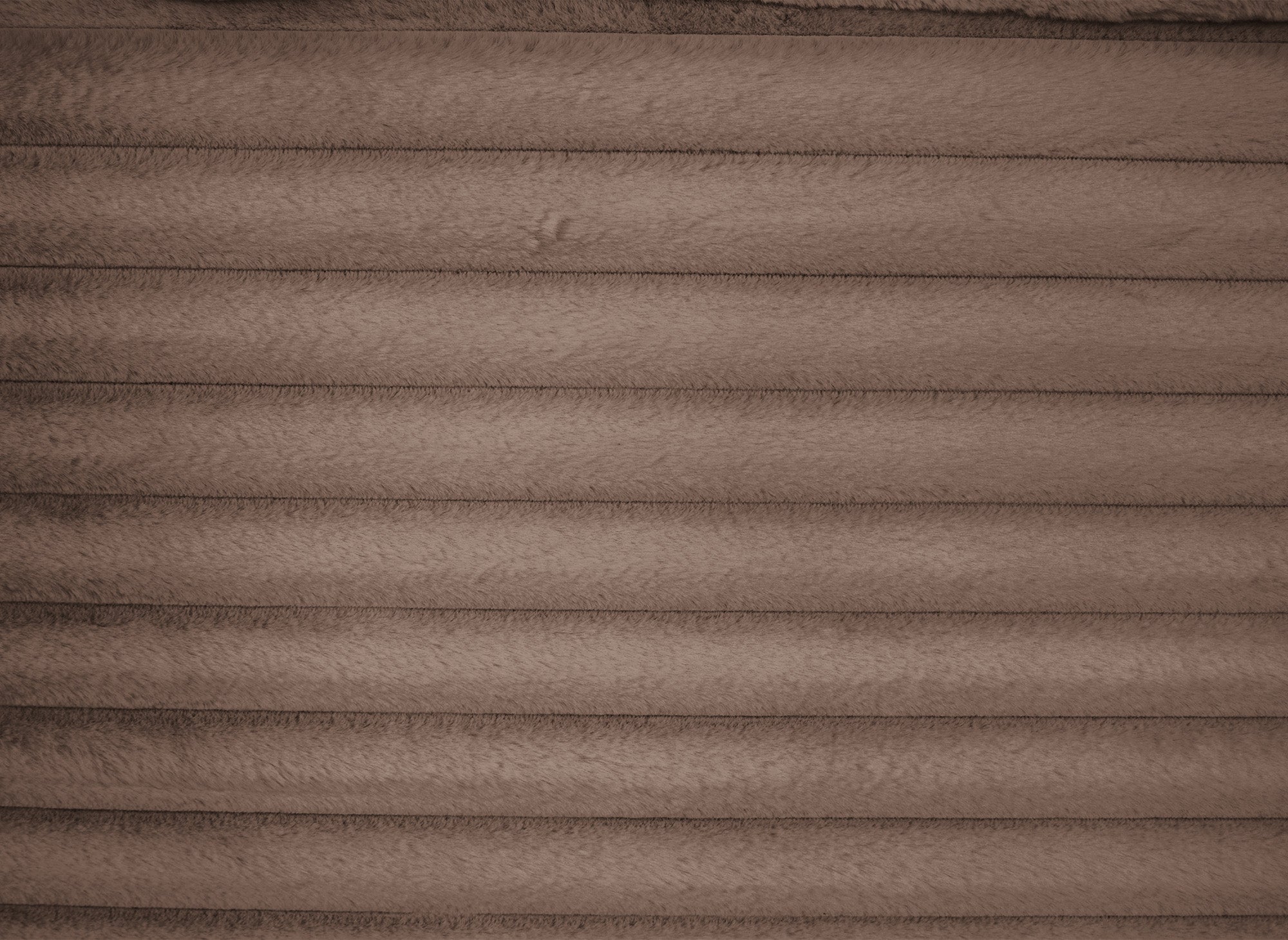 Canapé droit 2 places en gros côtelé doux taupe DAHO