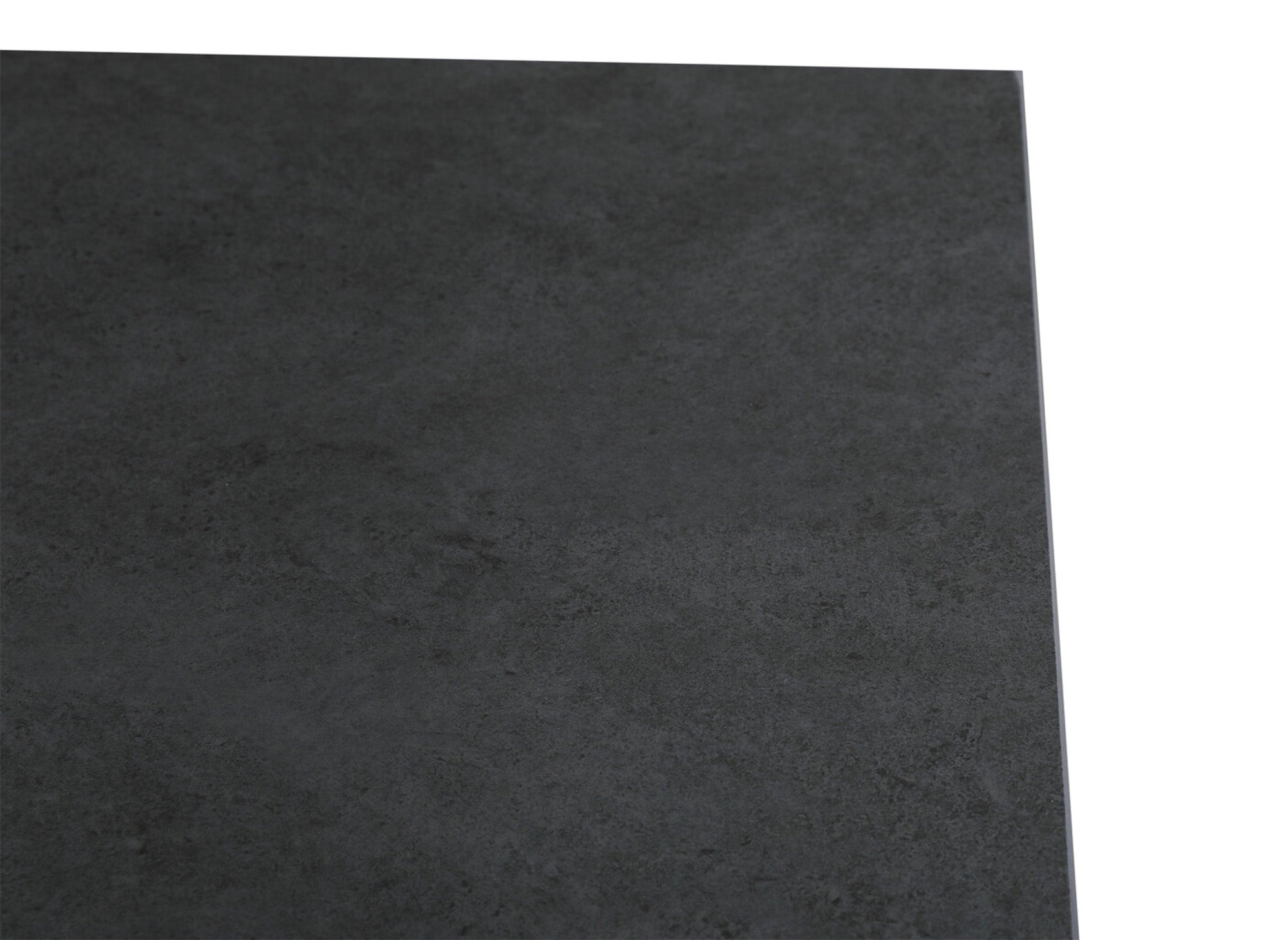 Table à manger extensible en céramique noire effet marbre GABRIEL