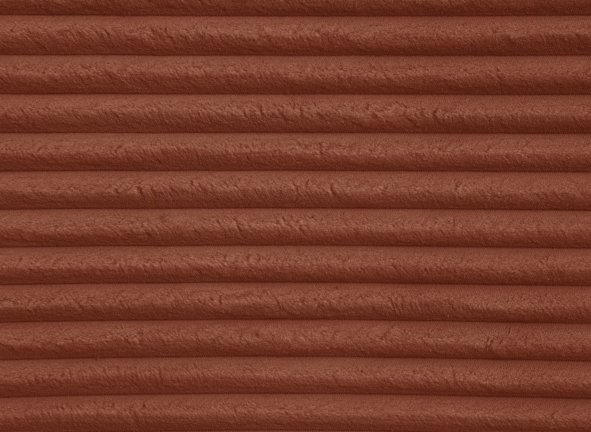 Canapé d'angle convertible avec méridienne et coffre en gros côtelé terracotta TILDA - Angle droit