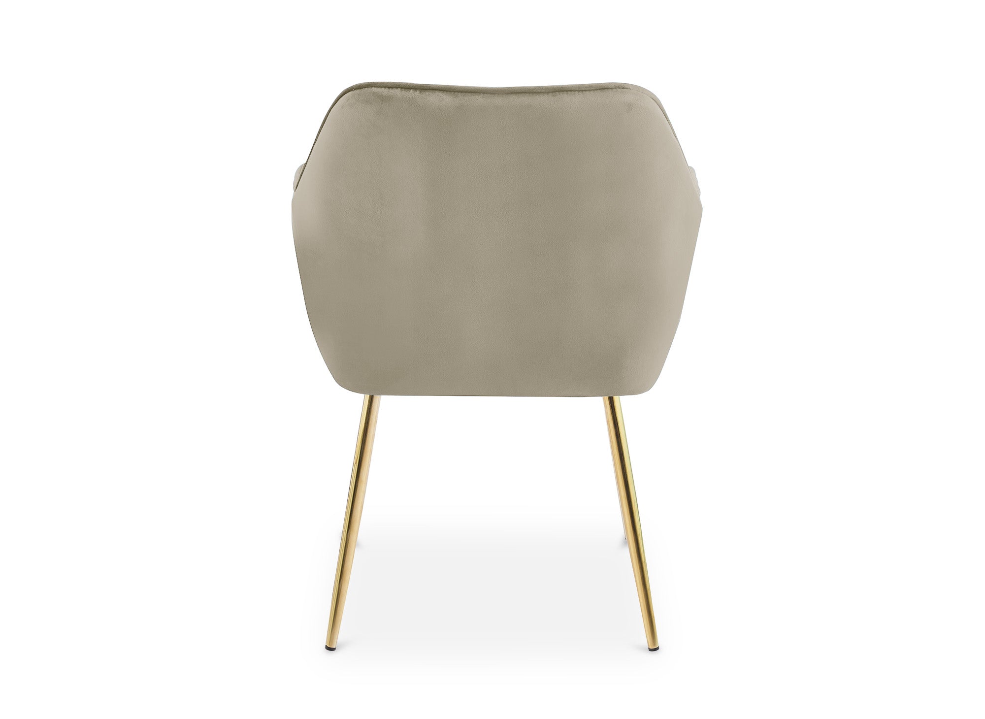 Lot de 2 chaises avec accoudoirs en velours beige EDWIGE