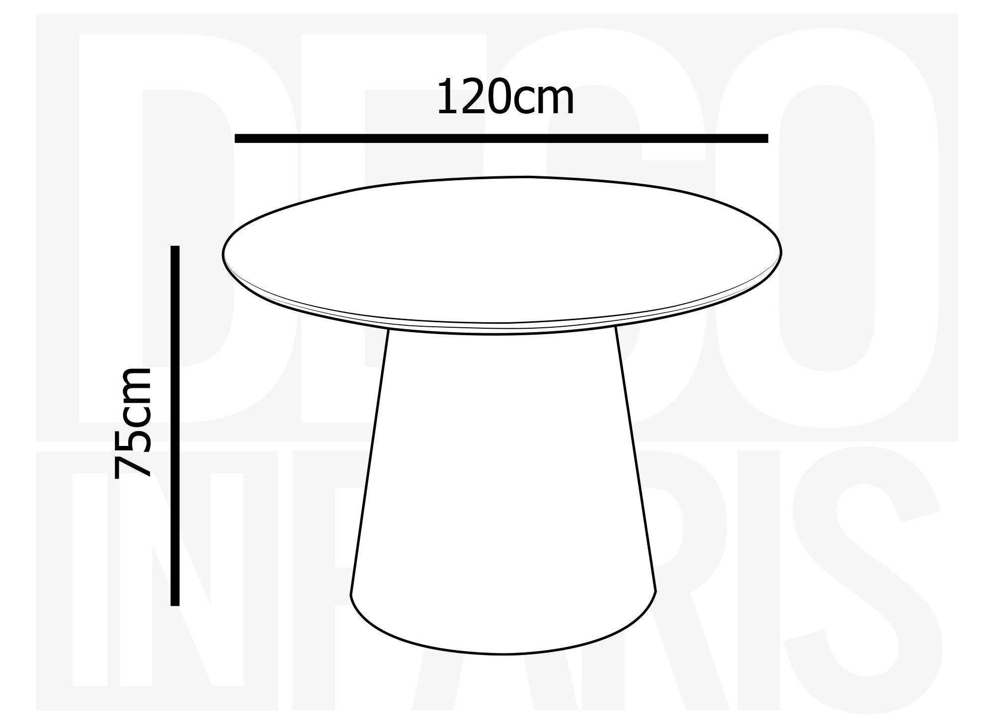 Table à manger ronde plateau effet marbre blanc 4 personnes AUBREY