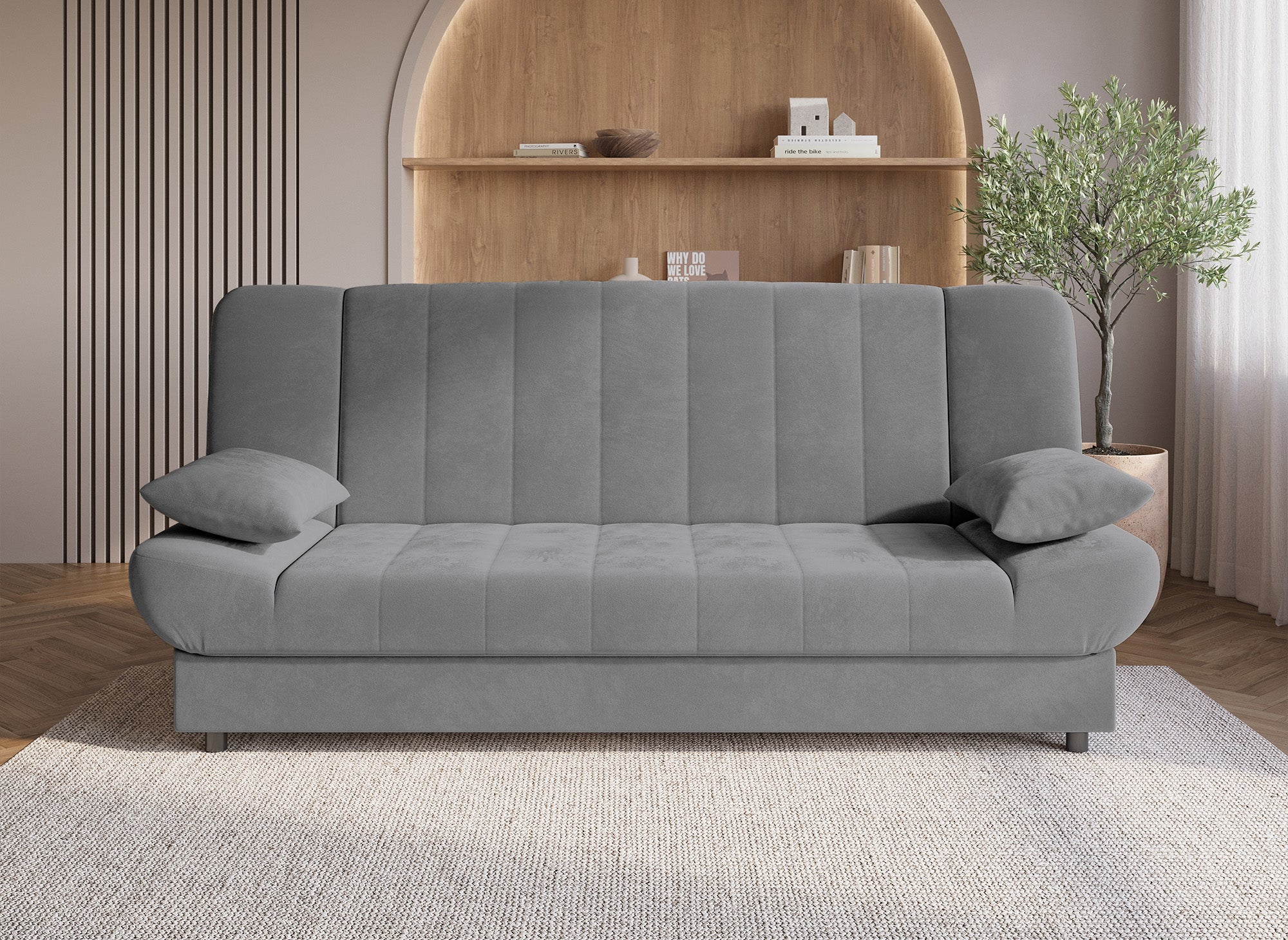 Canapé clic-clac convertible gris KOTI