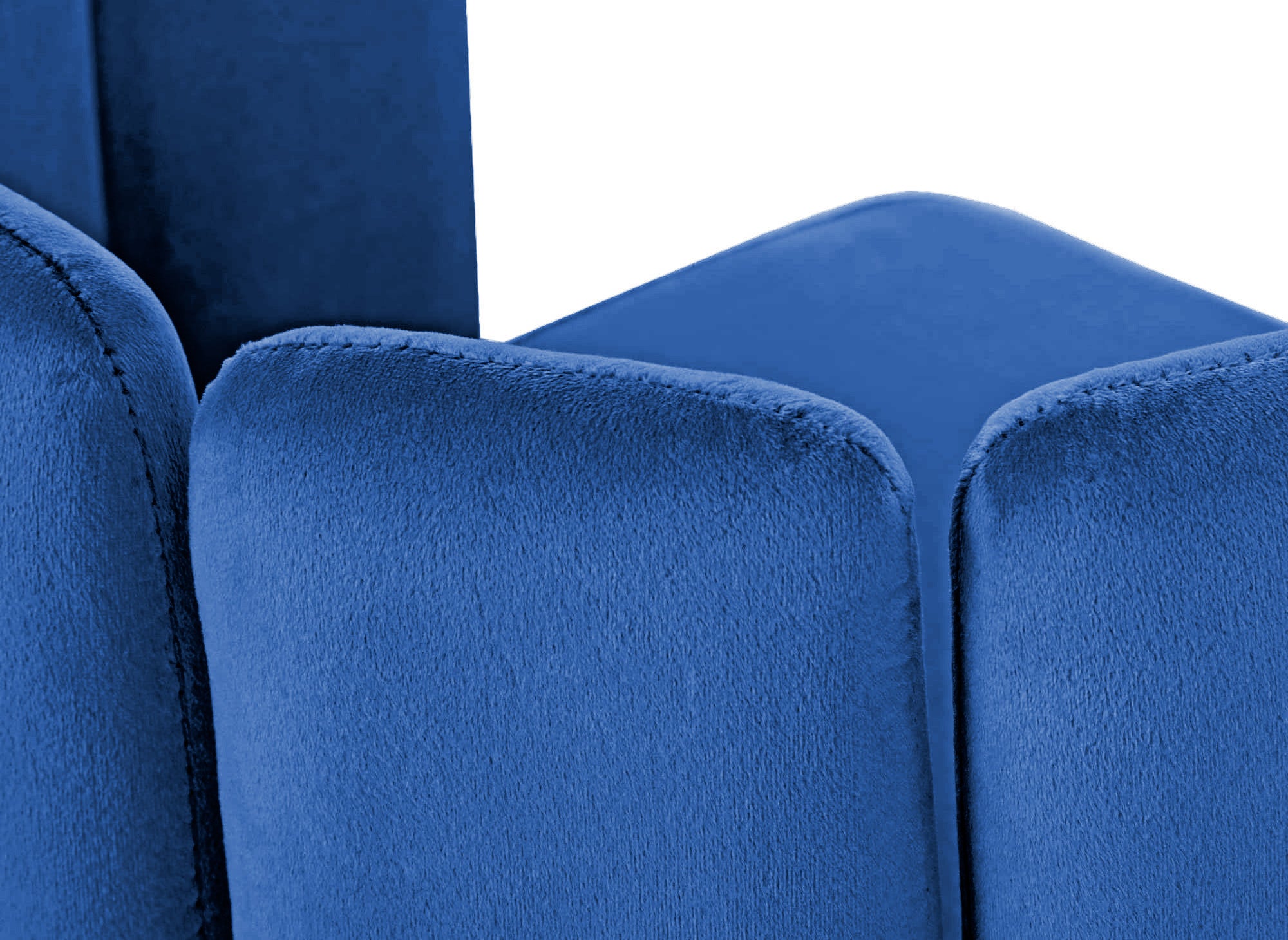Lot de 2 tabourets de bar design en velours bleu DEBBY
