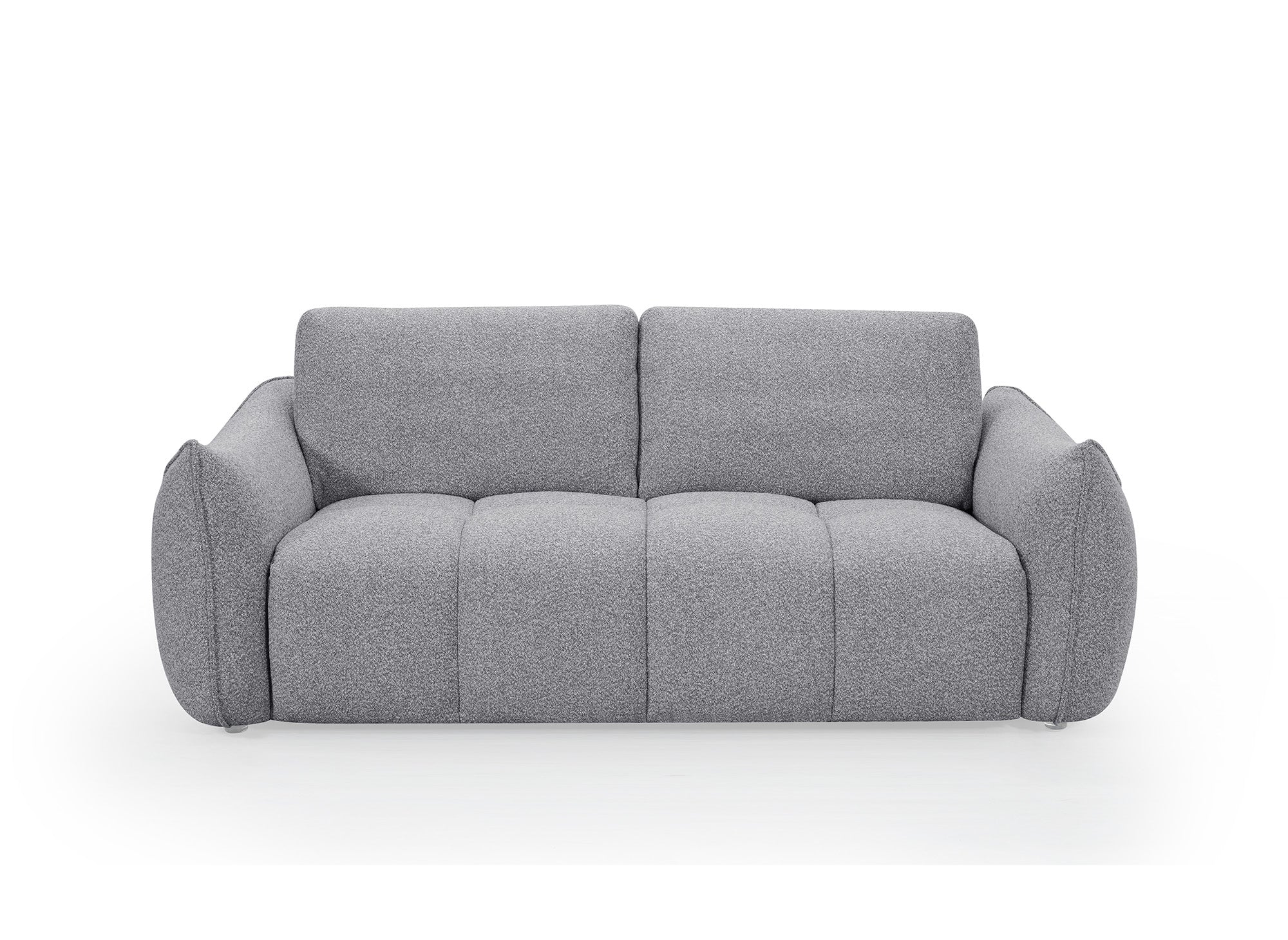 Canapé 3 places en tissu bouclette gris EZRA