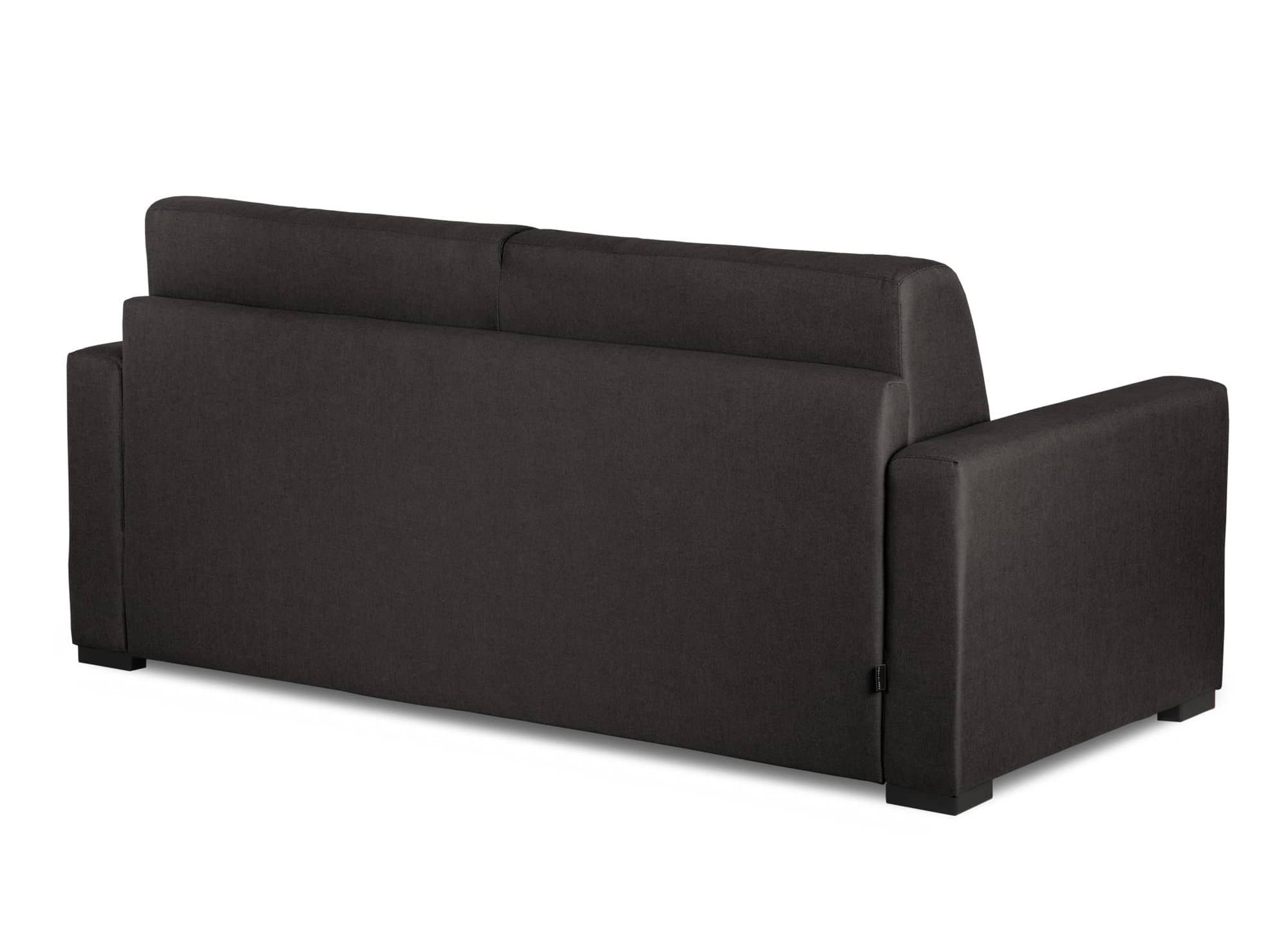 Canapé convertible 3 places LOUNA en tissu gris carbon ouverture express