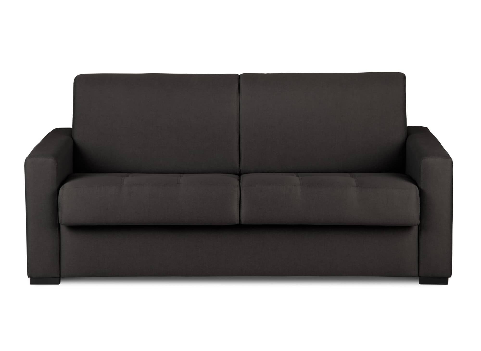 Canapé convertible 3 places LOUNA en tissu gris carbon ouverture express