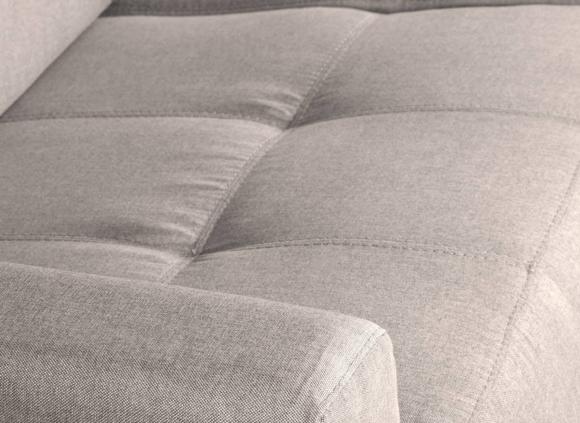 Canapé convertible 3 places LOUNA en tissu beige ouverture express