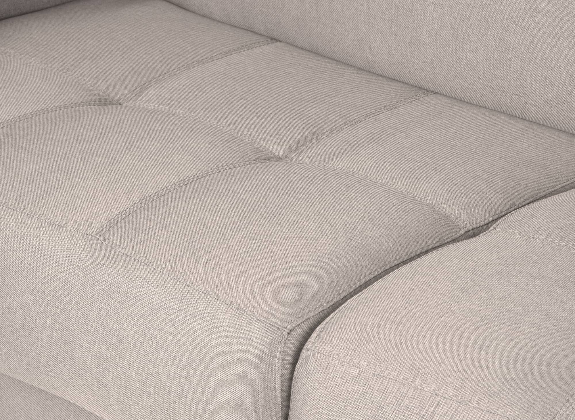 Canapé convertible 3 places LOUNA SLIM en tissu beige ouverture express