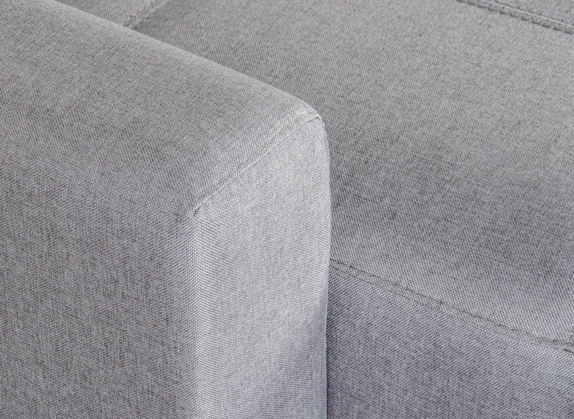 Canapé d'angle réversible convertible LOUNA en tissu gris avec coffre de rangement