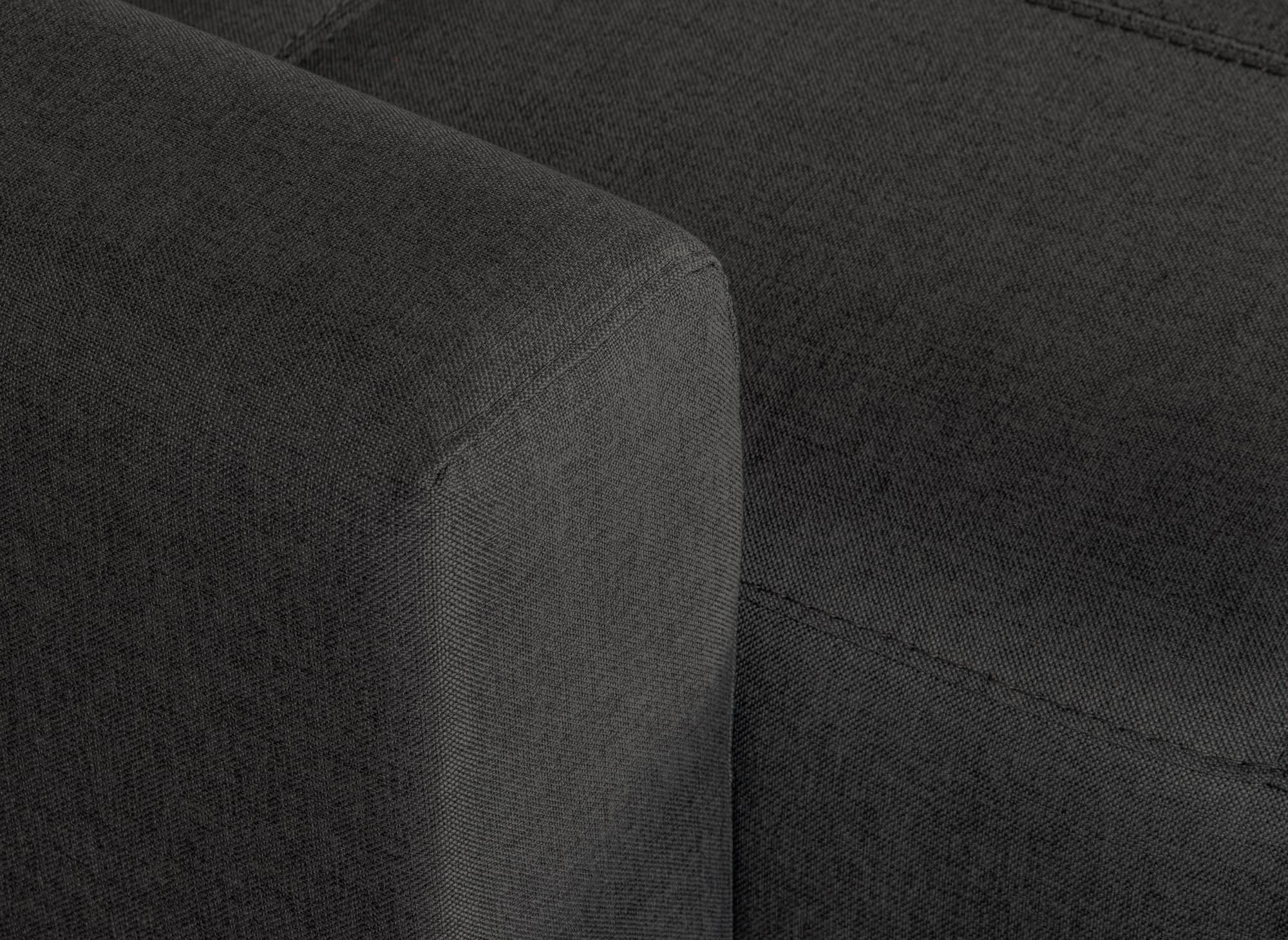 Canapé d'angle réversible convertible express en tissu gris carbon LOUNA